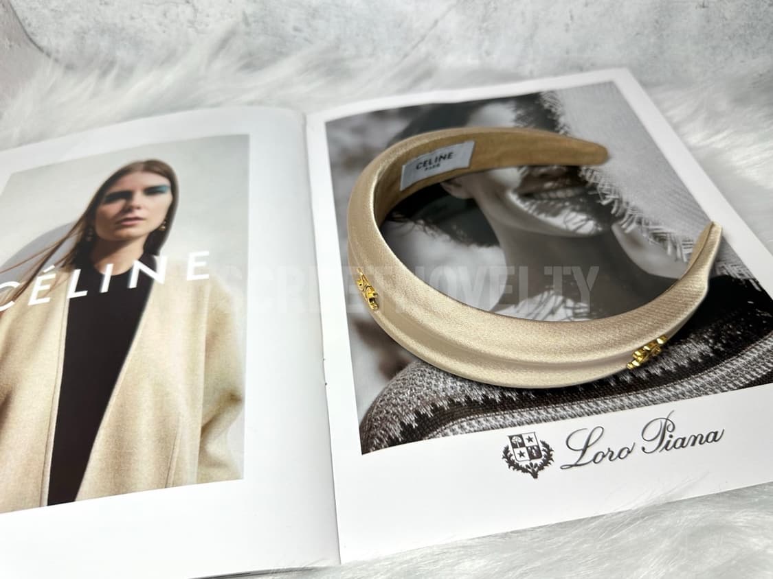 셀린느 실크 헤어밴드 베이지 상품이미지8