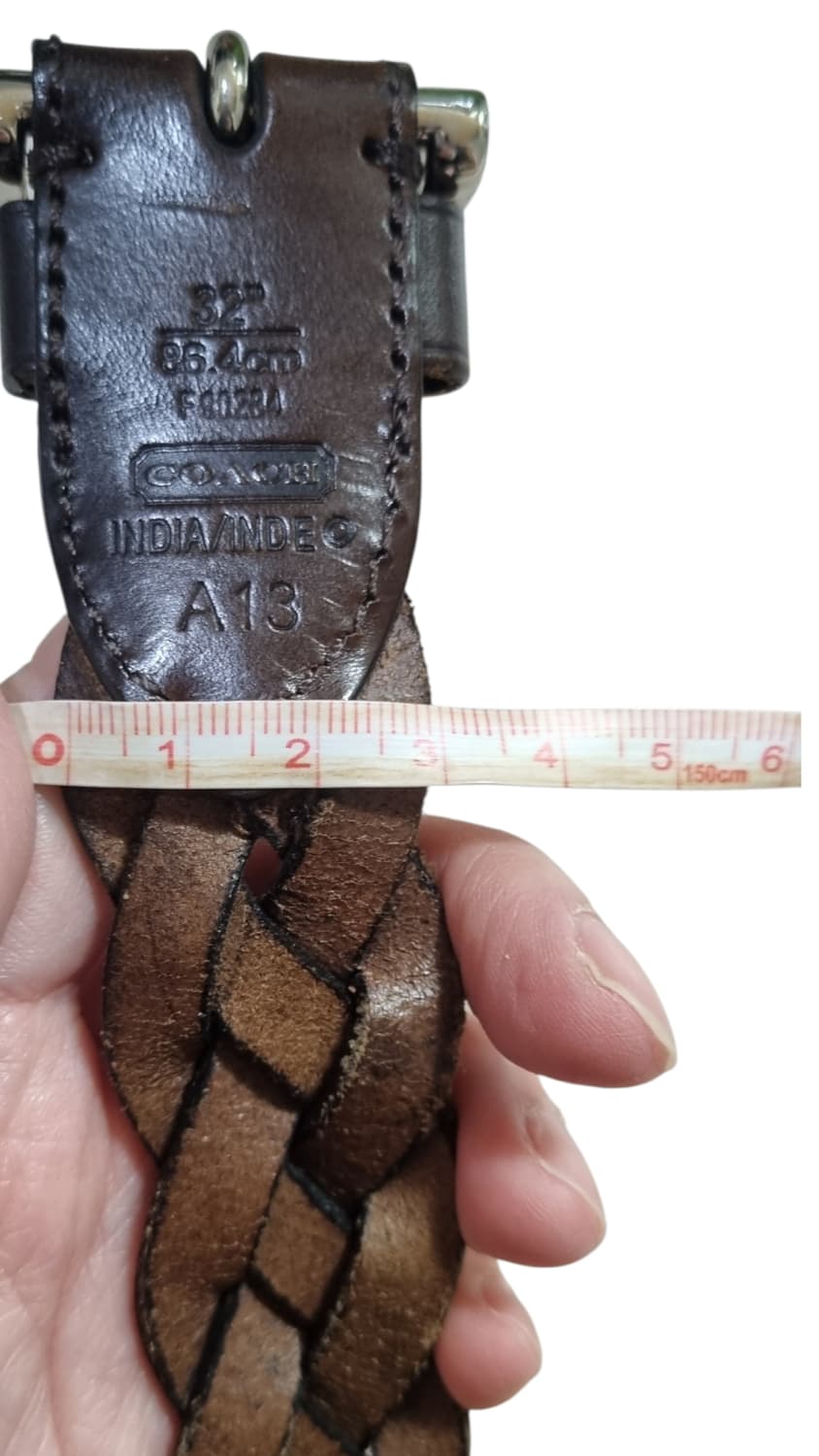 코치 가죽 꼬임 벨트 브라운 상품이미지7