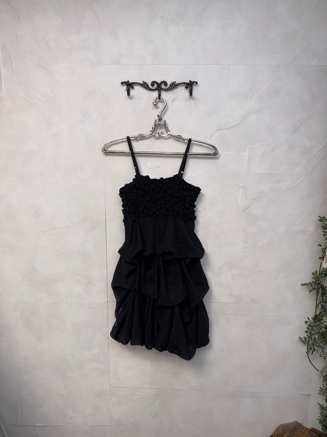 Black popcorn shirring balloon mini ops 상품이미지3