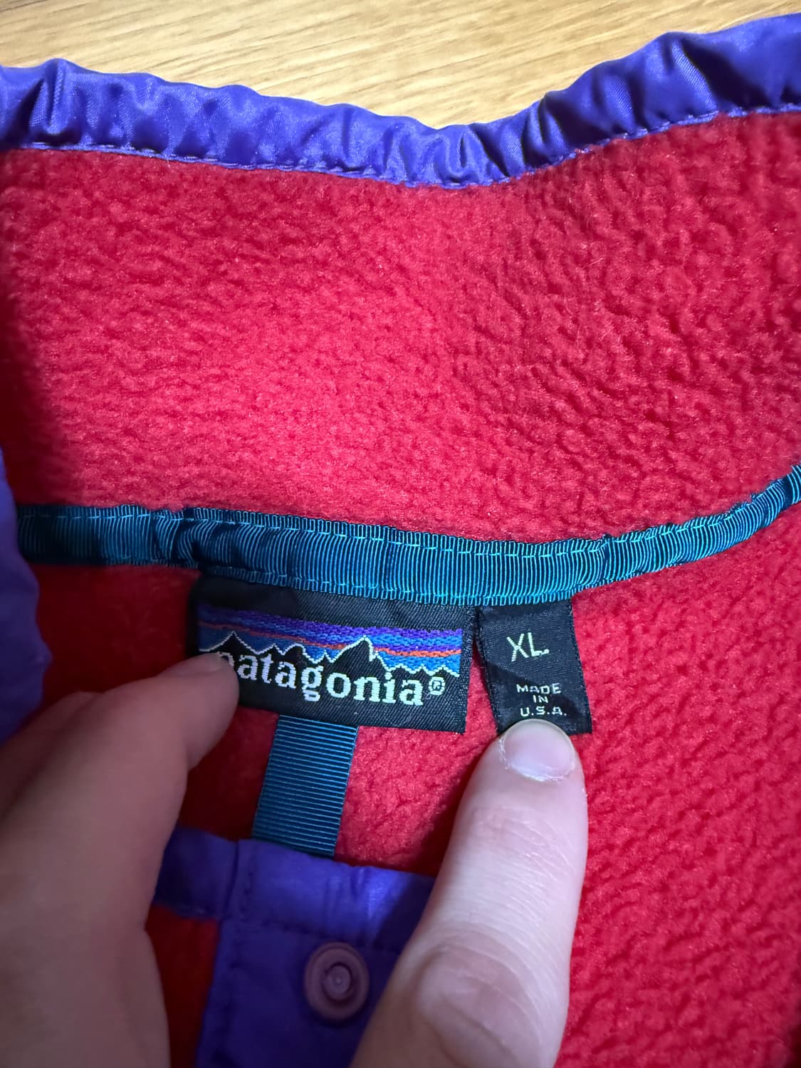 XL 파타고니아 빈티지 신칠라 레드 주머니 보라 상품이미지4