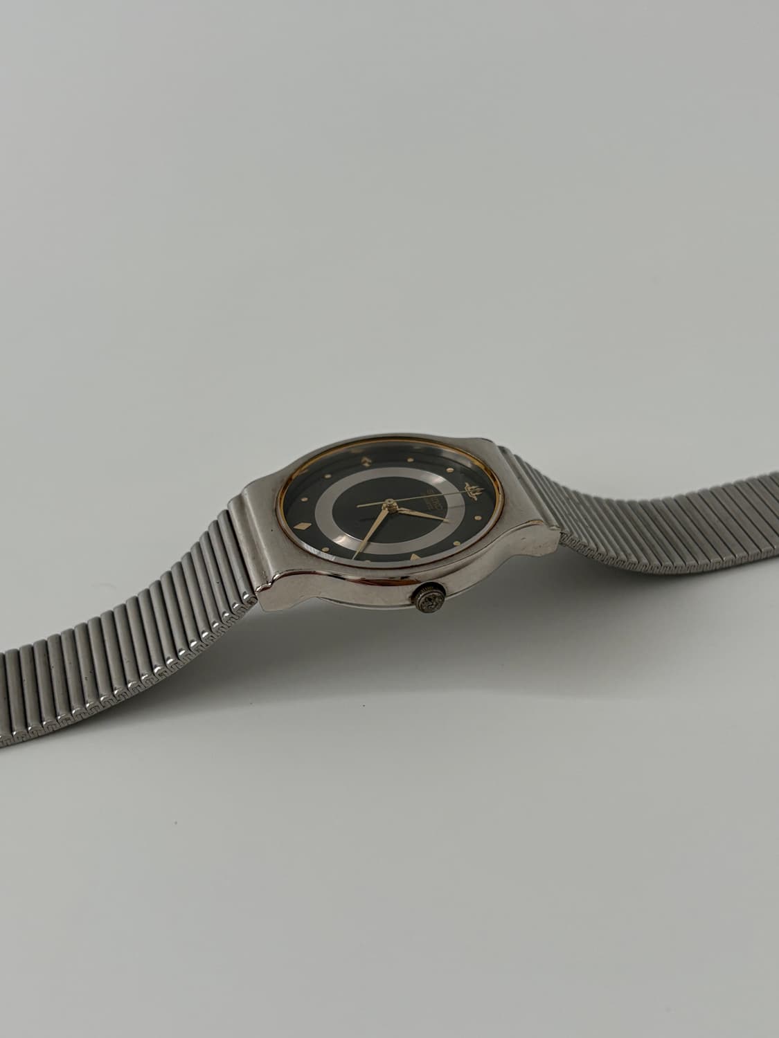 90s galaxy black dial silver quartz 상품이미지6