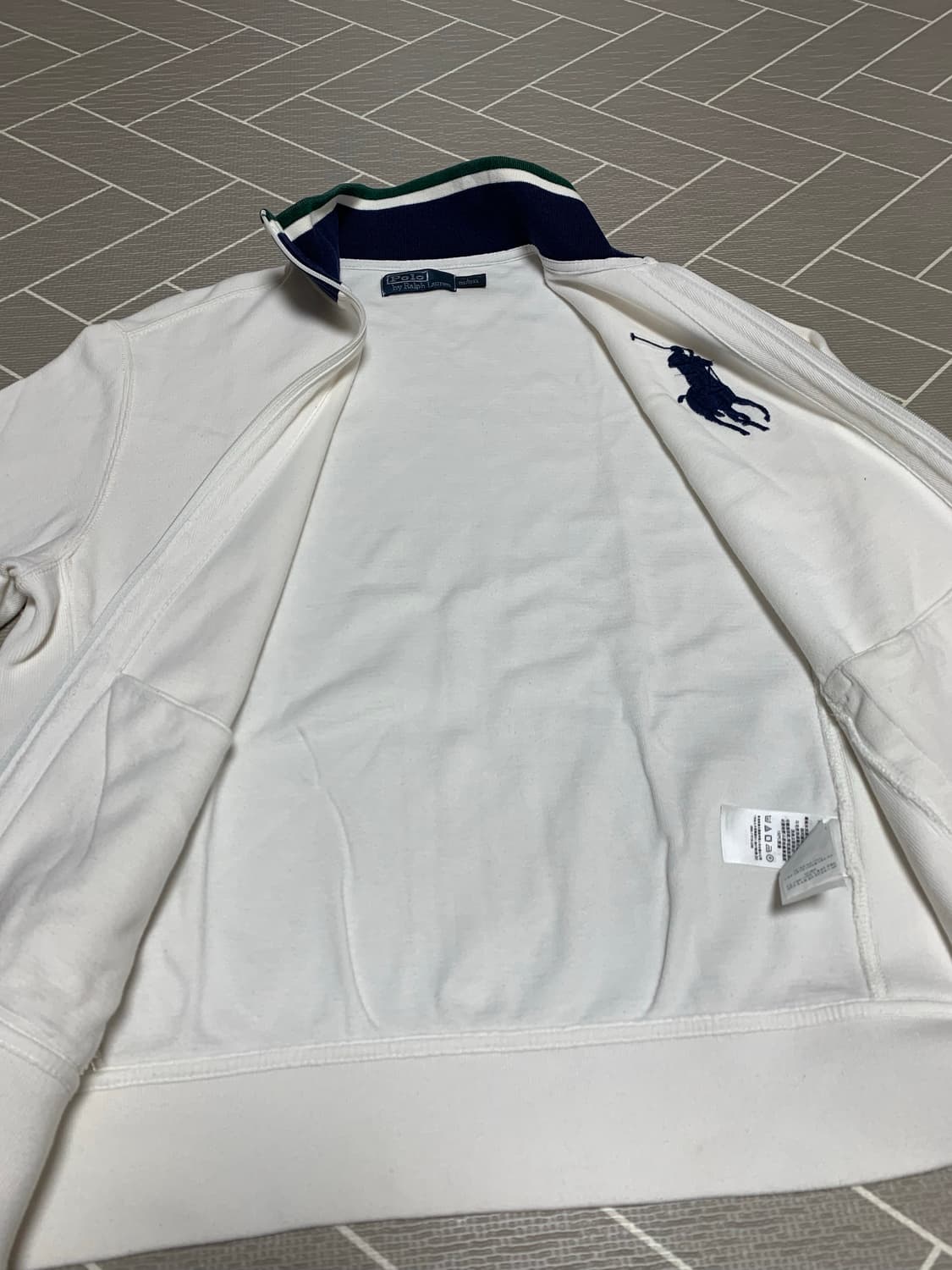 폴로 빅포니 코튼집업 화이트  상품이미지5