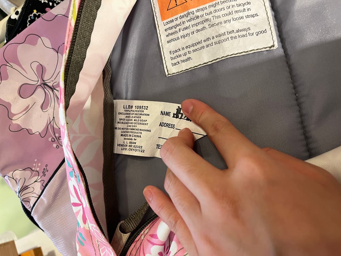 LLBean 핑크 하와이 백팩 🌺 상품이미지5