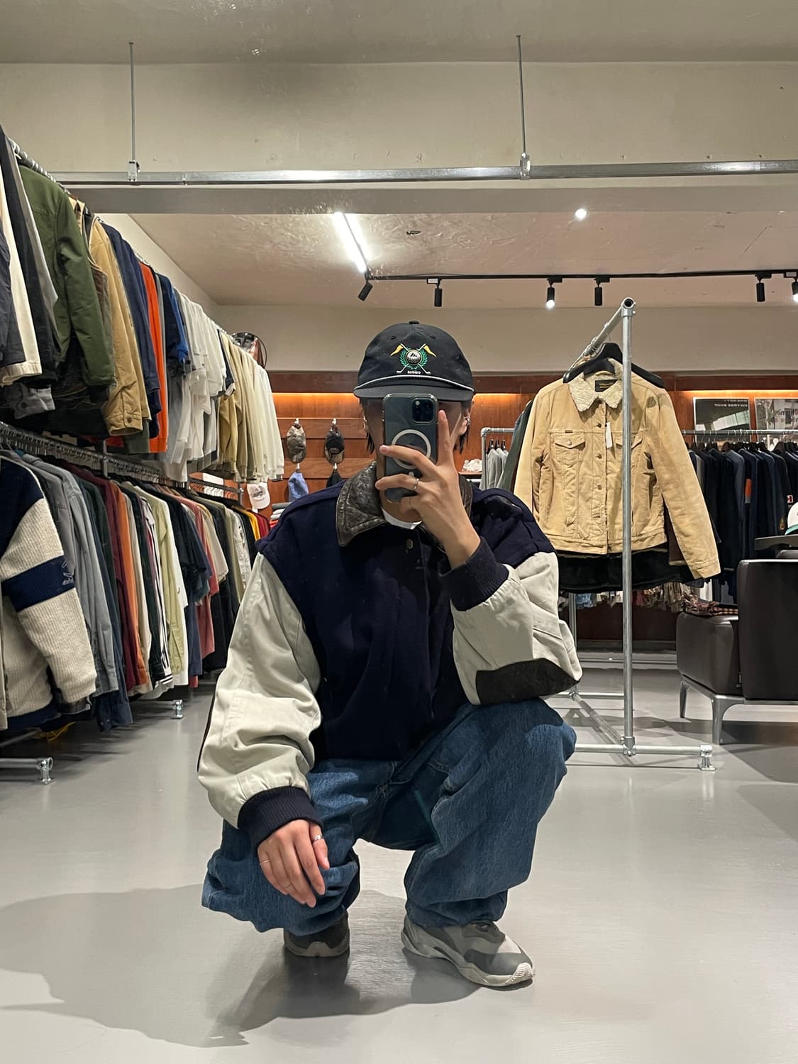 빈티지 울 가죽 패치 90's 빈티지 자켓   상품이미지2