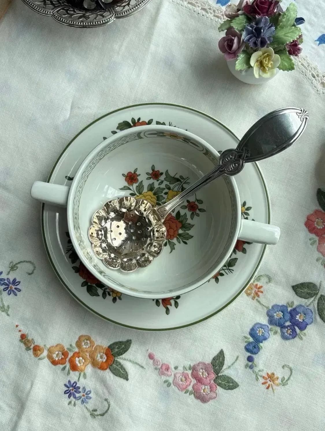 앤틱 실버플레이트 1847 ROGERS BROS 슈가 시프터 티스트레이너 상품이미지1