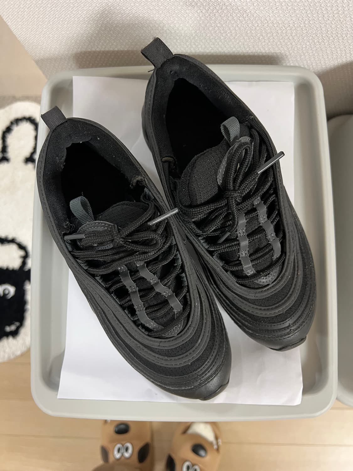 나이키 에어맥스 97 올블랙 235 상품이미지2