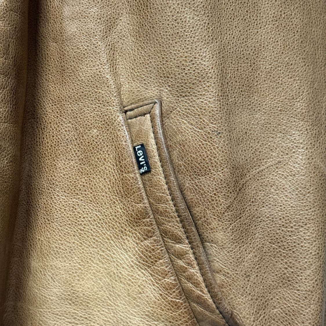 90s 리바이스 코리아 카우하이드 100% 소가죽 싱글 자켓 상품이미지5