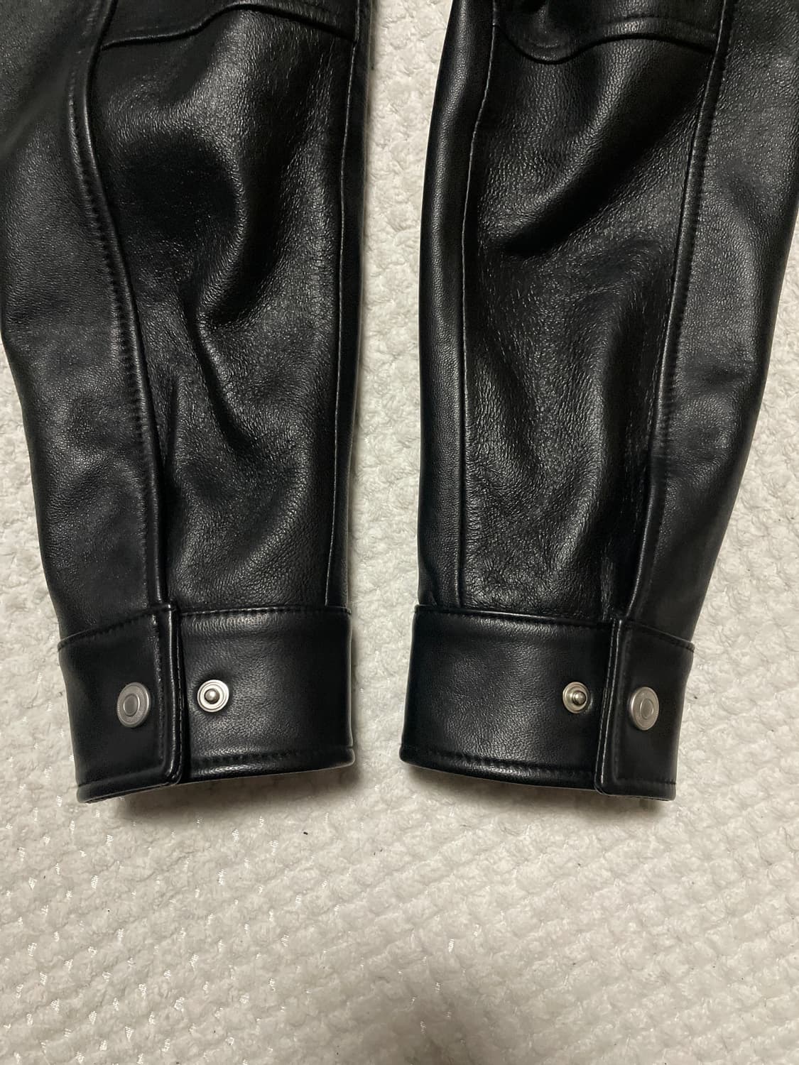 DREAMWORLD 드림월드 램스킨 양가죽 블루종 레더 자켓 상품이미지5