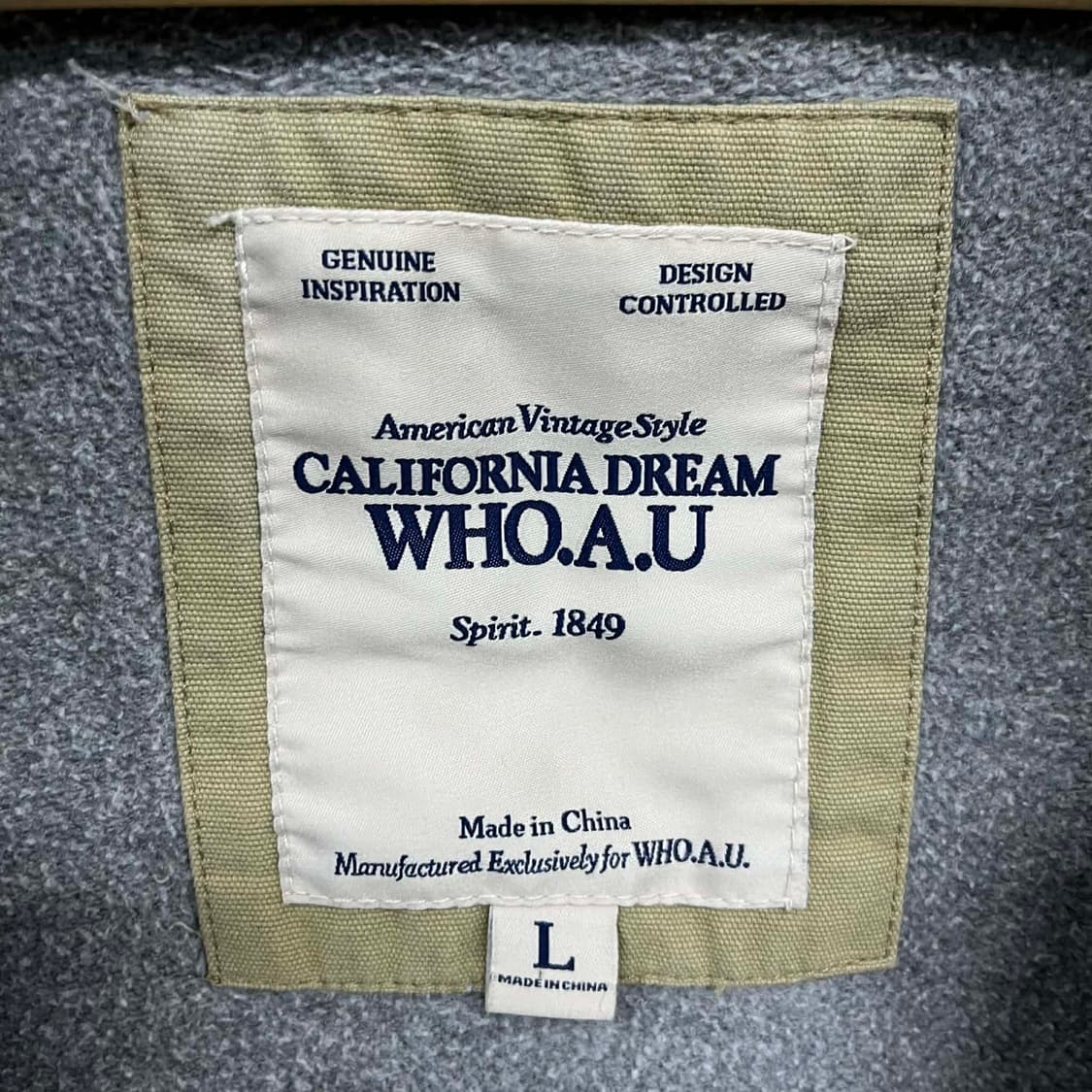 후아유 y2k 그레이 올드스쿨 스웻 후드집업 져지(L) 상품이미지6