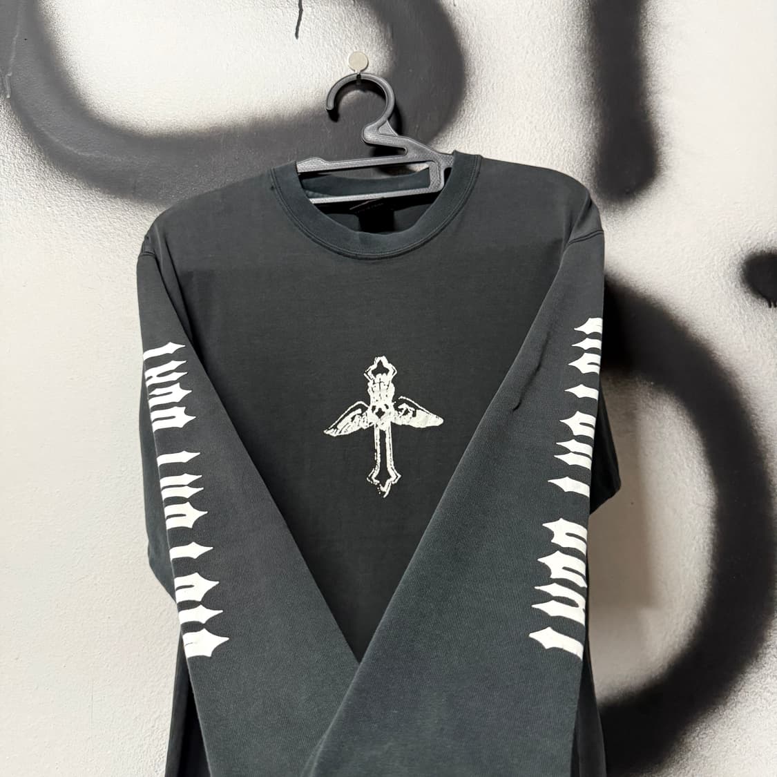 VTG 빈티지 멀티 프린팅 락 고스 펑크 롱슬리브 티셔츠 상품이미지4