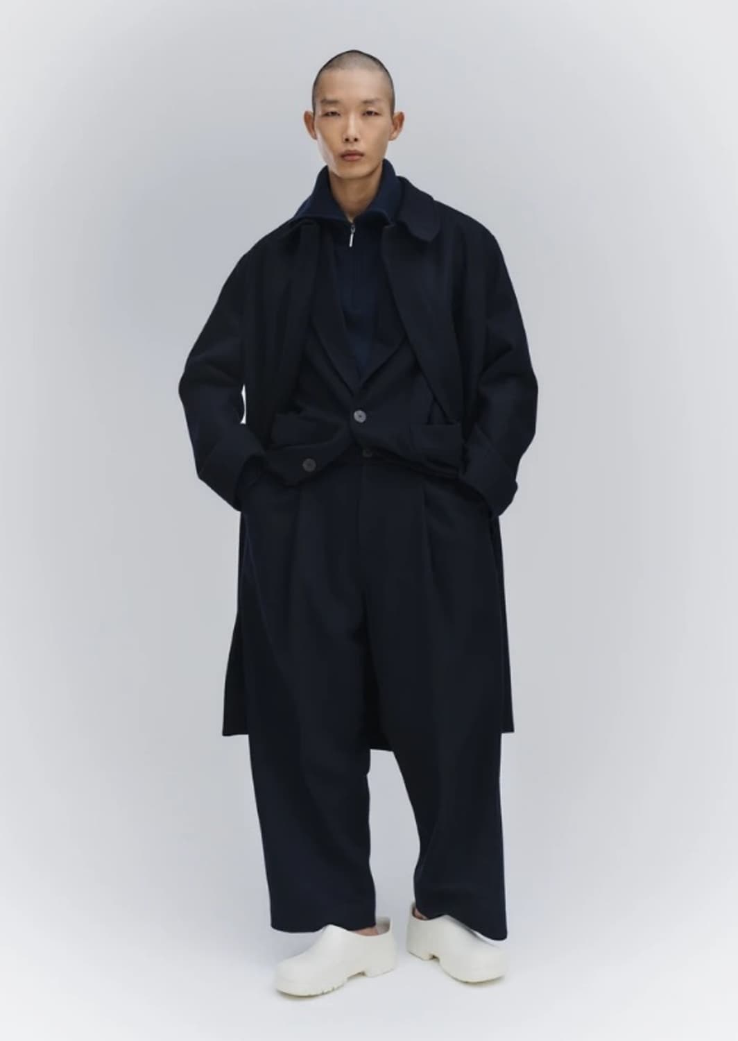 스튜디오니콜슨 하프집업 네이비 5g 상품이미지1