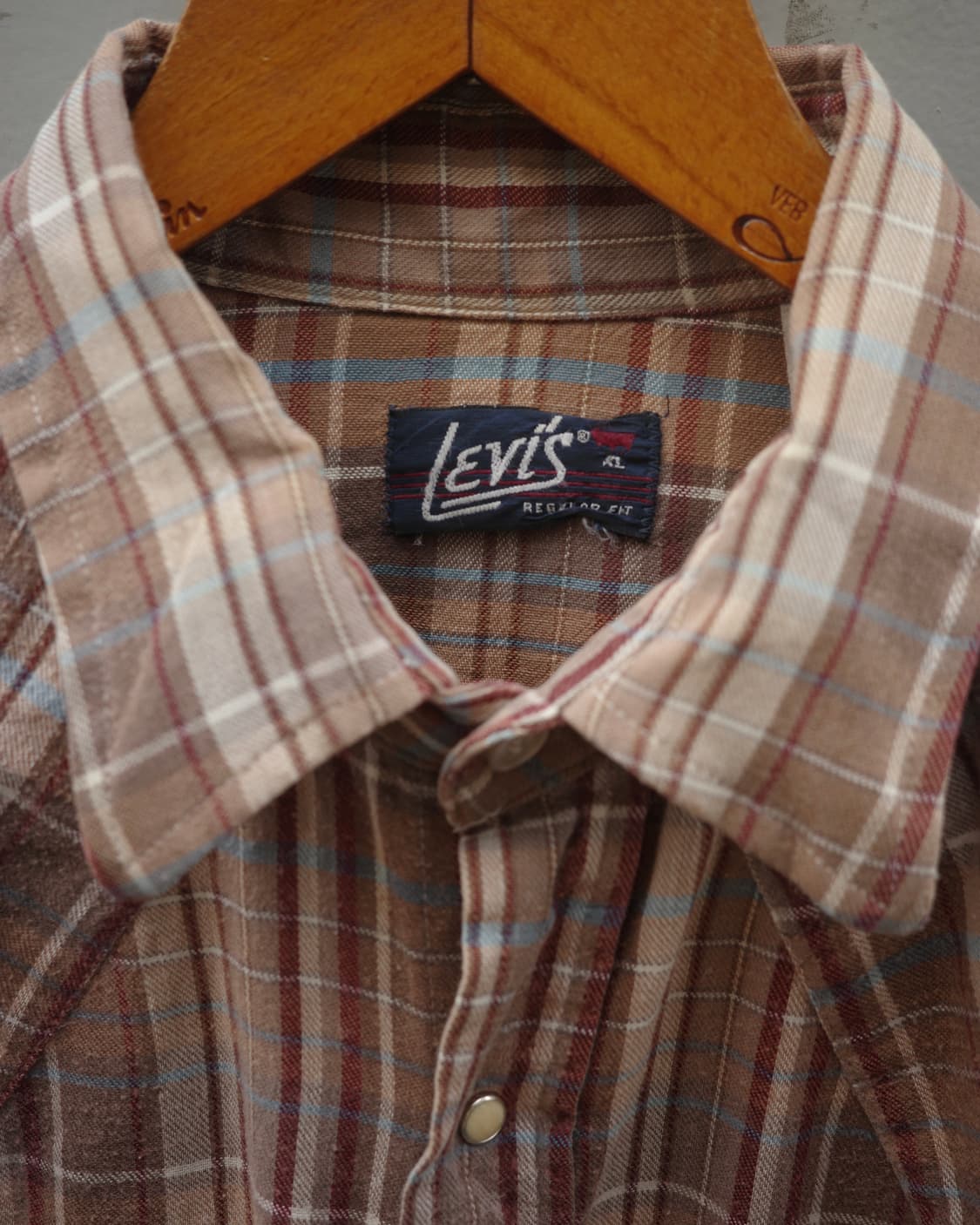 70s Levi’s 체크 플란넬 웨스턴 셔츠 상품이미지2