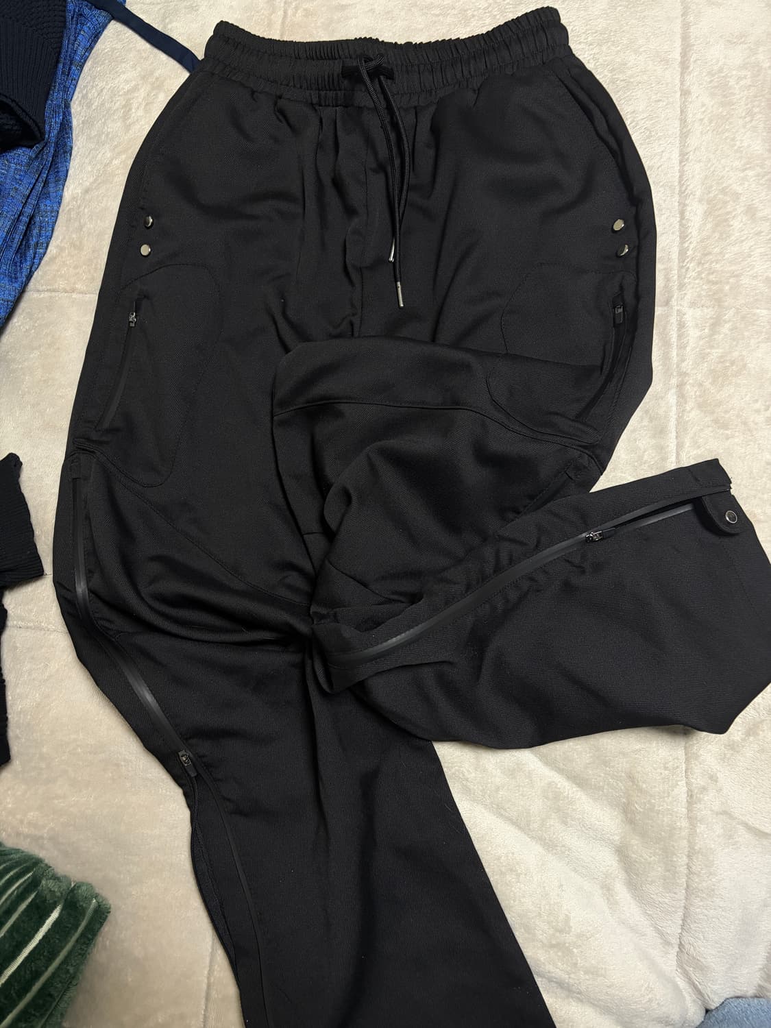 스냅 지퍼 디테일 팬츠 상품이미지3