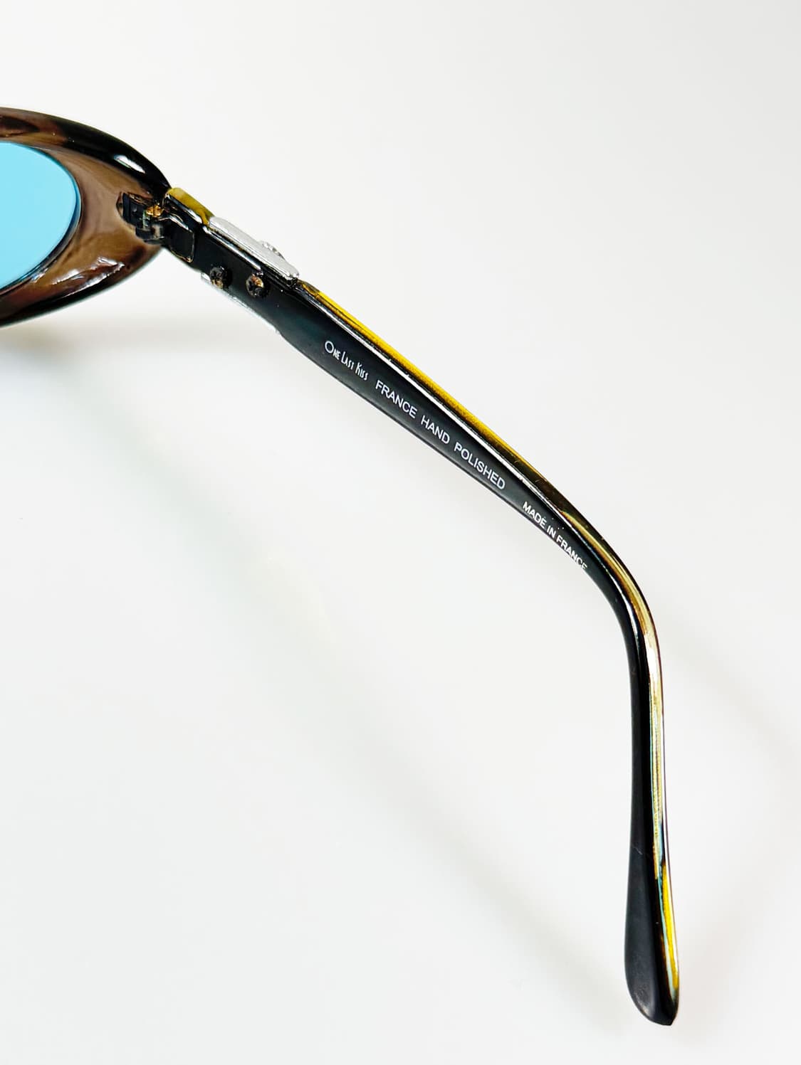 90s One Last Kiss 볼드 오벌 블루 틴트 빈티지 선글라스 상품이미지6