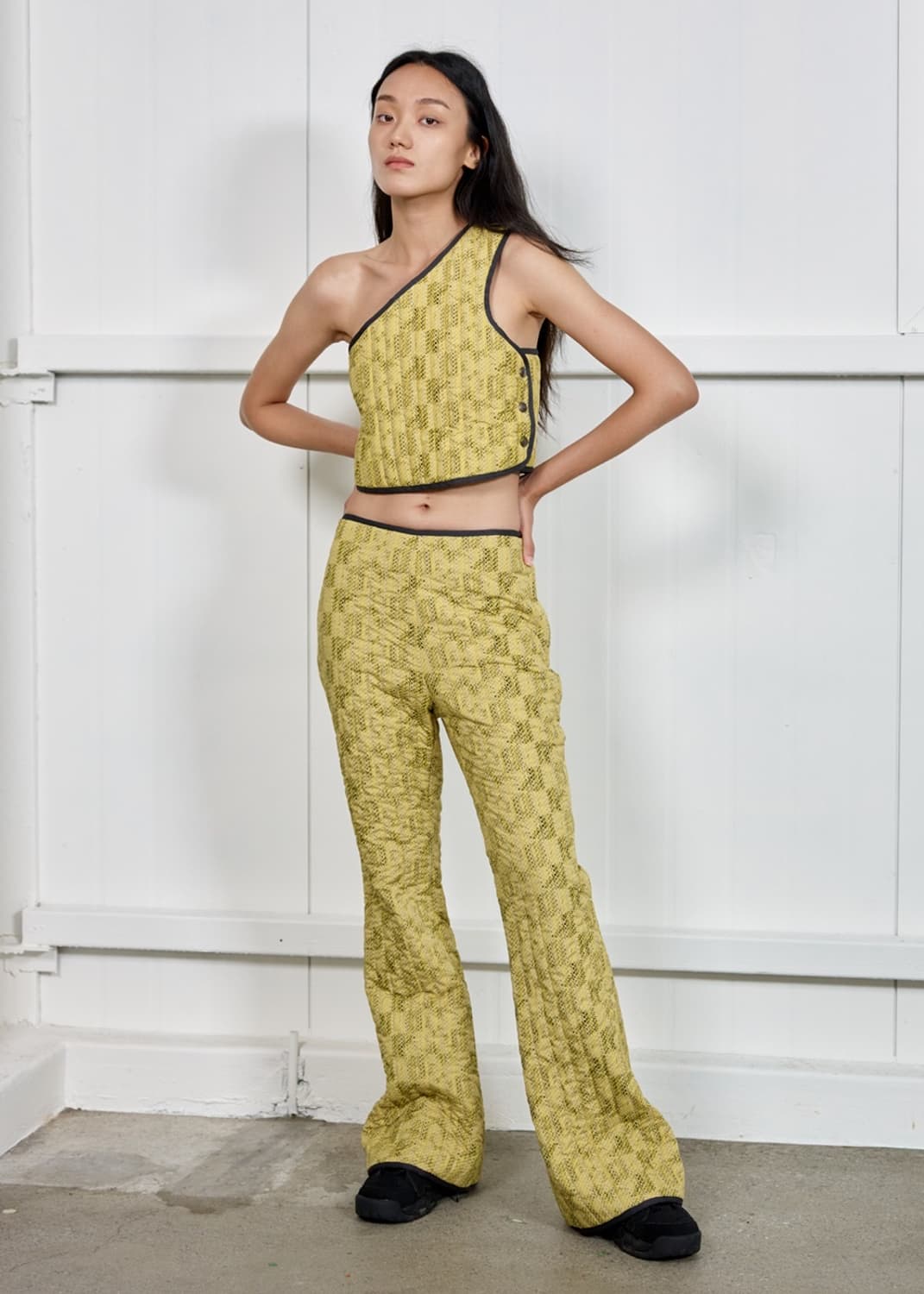 S/E/O PADDED PANTS YELLOW 상품이미지1