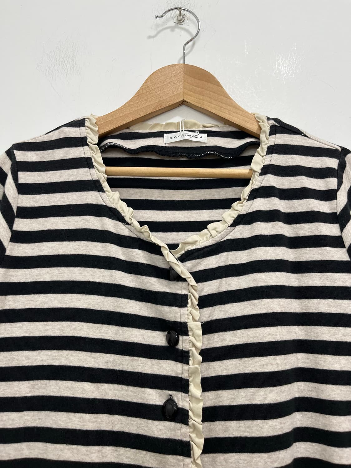 일본 빈티지 모리걸 단가라 프릴 레이어드 가디건  상품이미지3