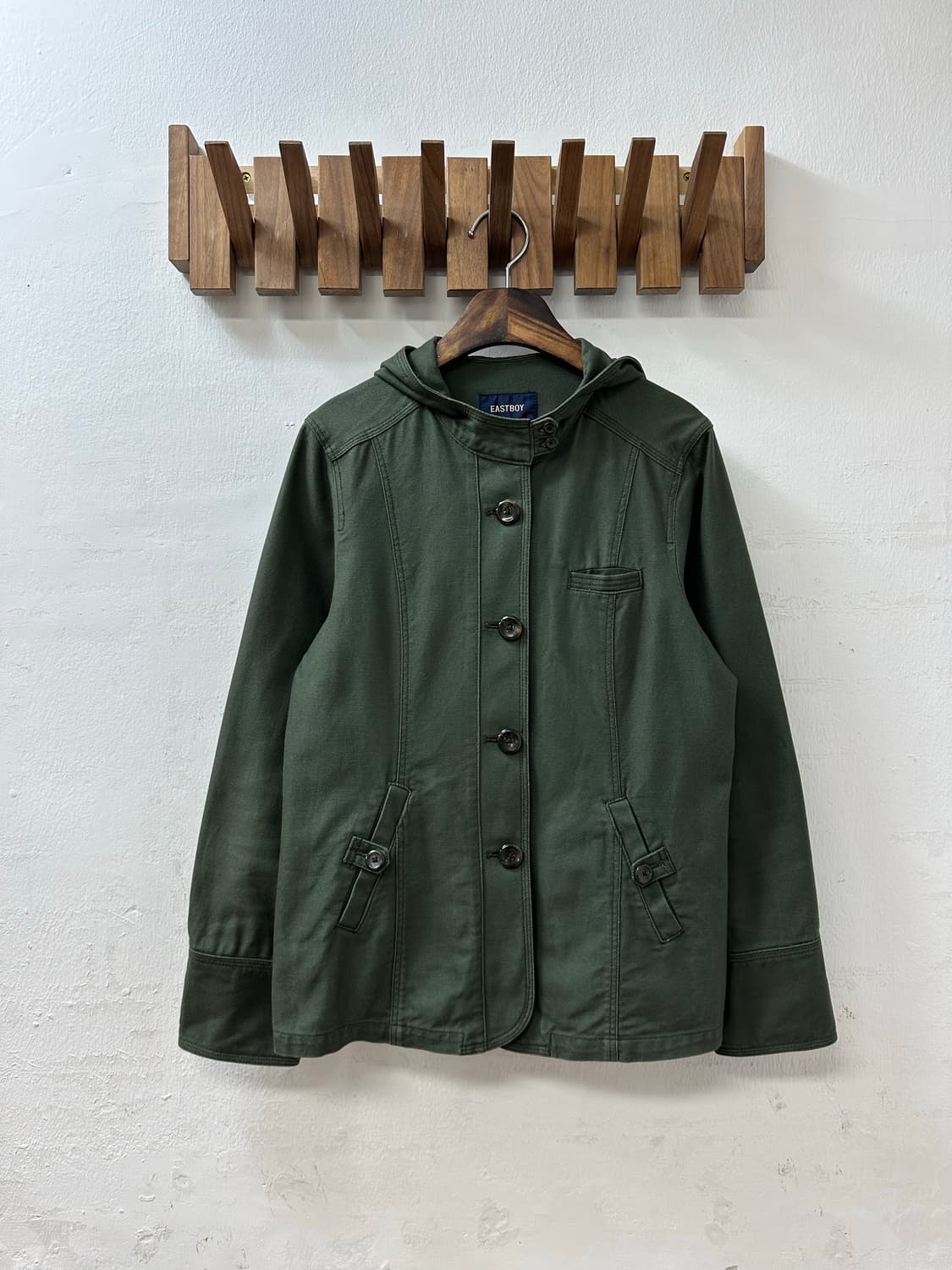 일본빈티지 EASTBOY 이스트보이 후드 버튼 자켓 상품이미지1