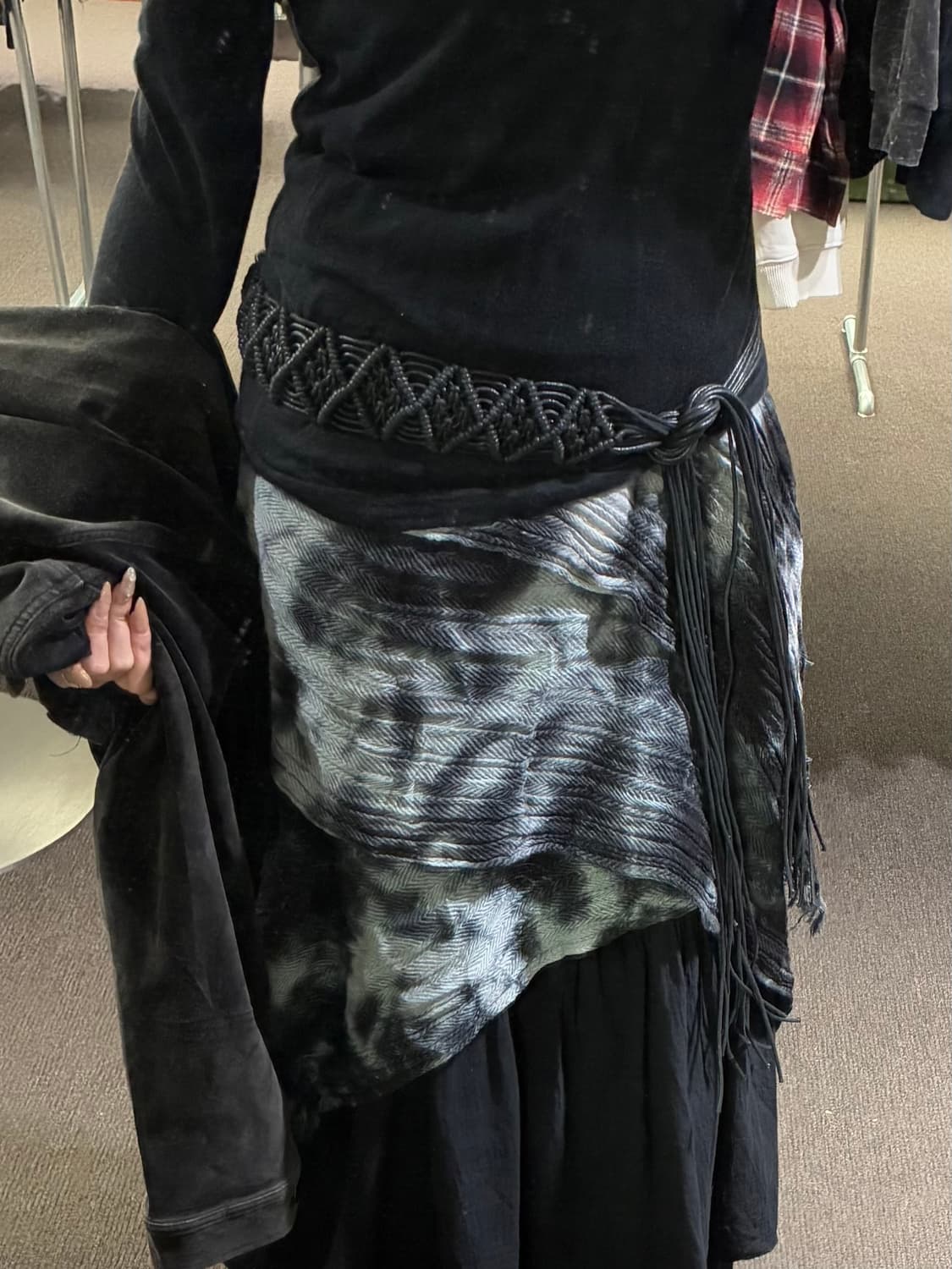 Japanese vintage 여성 보헤미안 검정 벨트 상품이미지1