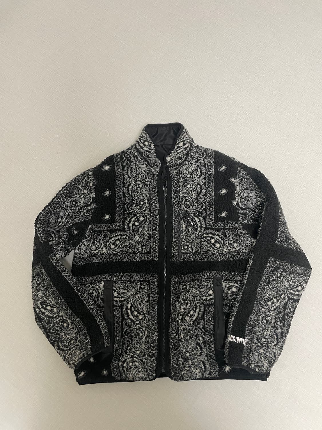 슈프림 리버서블 반다나 플리스 자켓 블랙 M 상품이미지1