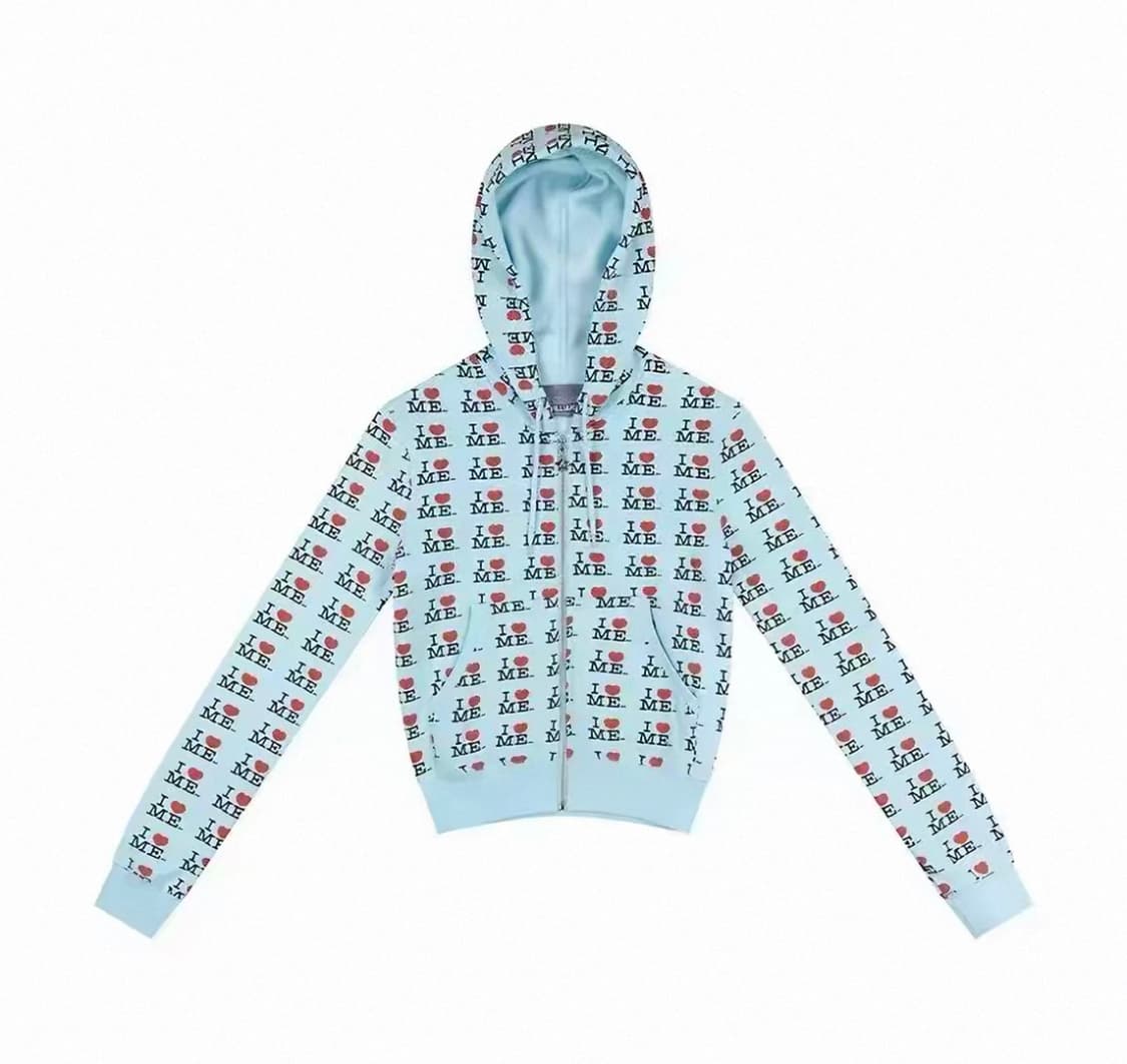 애슐리 윌리엄스 아이러브미 크롭 후드집업 S 상품이미지1