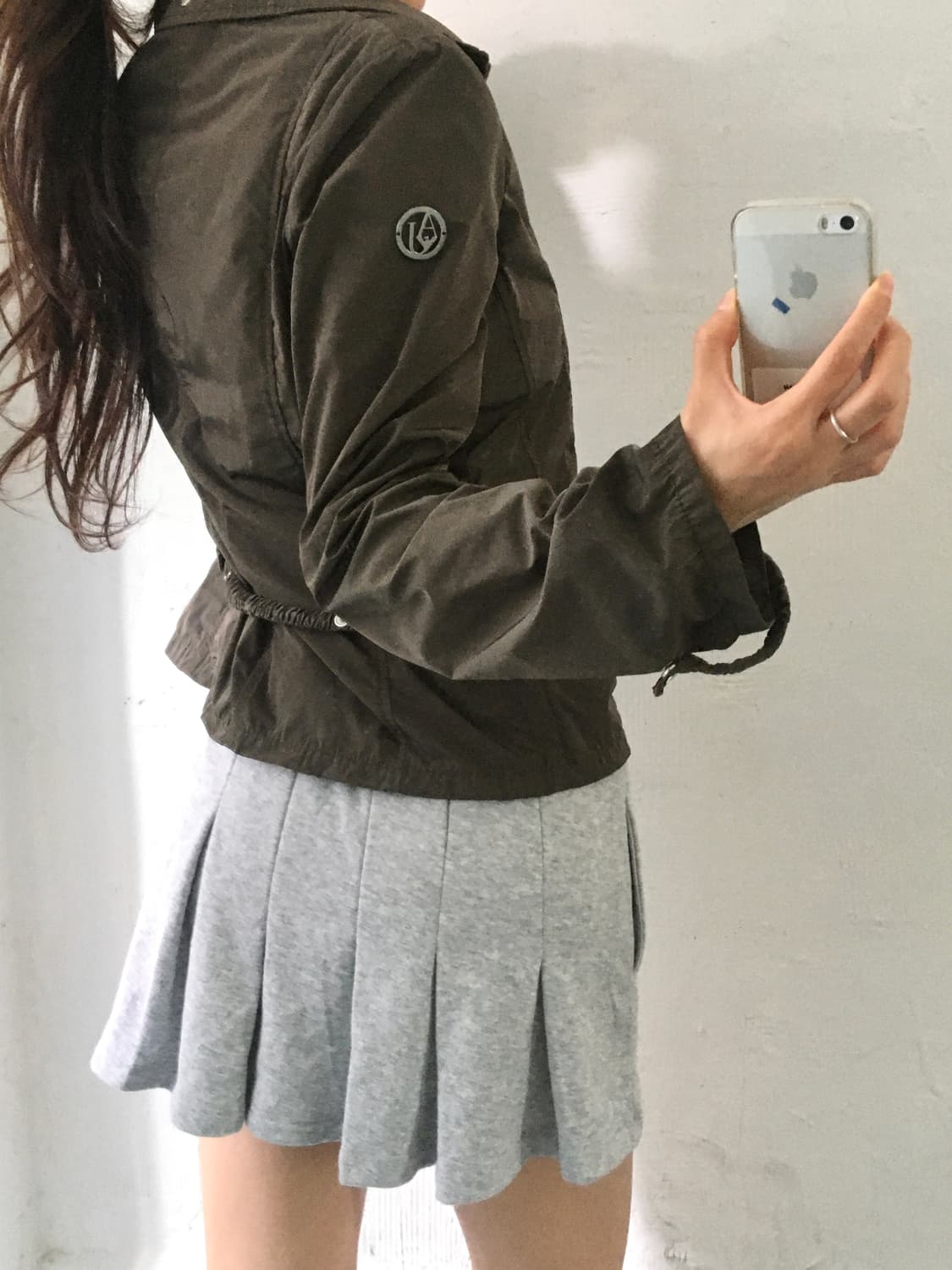 Armani Jeans 아르마니 진스 브라운컬러 프릴디테일 폴리 자켓 상품이미지3
