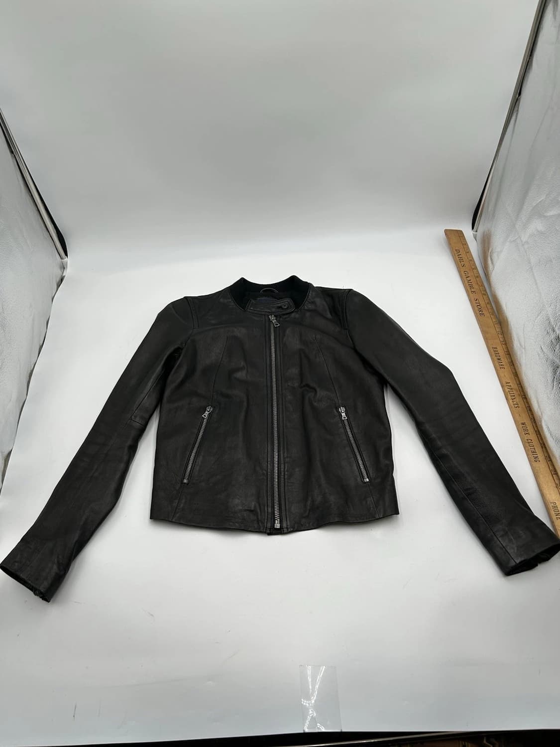 올드 갭 빈티지 블랙 레더 모토 자켓 상품이미지1