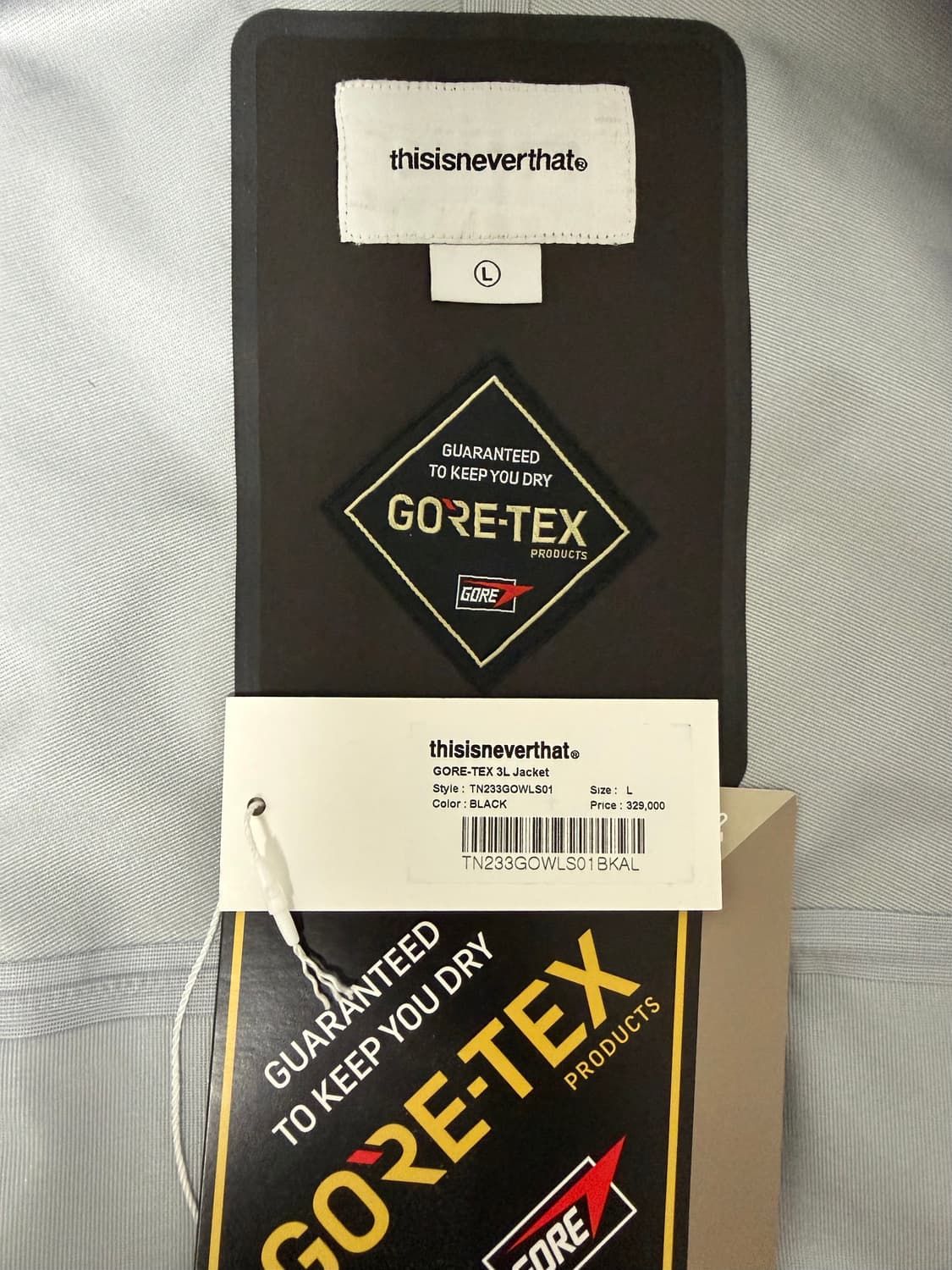 [L] 디스이즈네버댓 고어텍스 3L 자켓 블랙 상품이미지4
