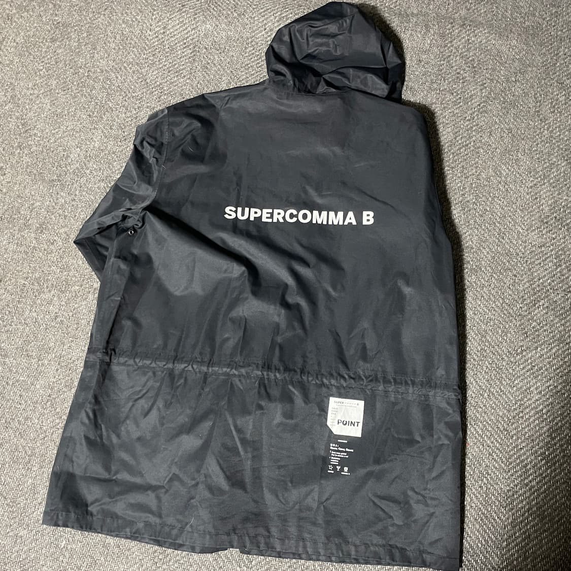 슈퍼콤마비 레인코트 블랙 (105-110) 상품이미지2