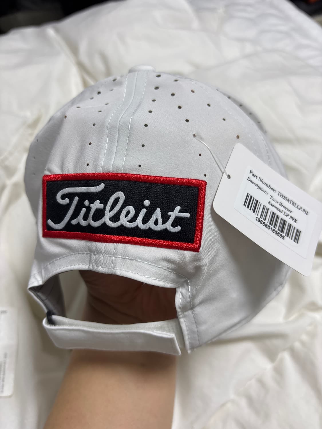 타이틀리스트 화이트 캡 모자 (새상품) 상품이미지3