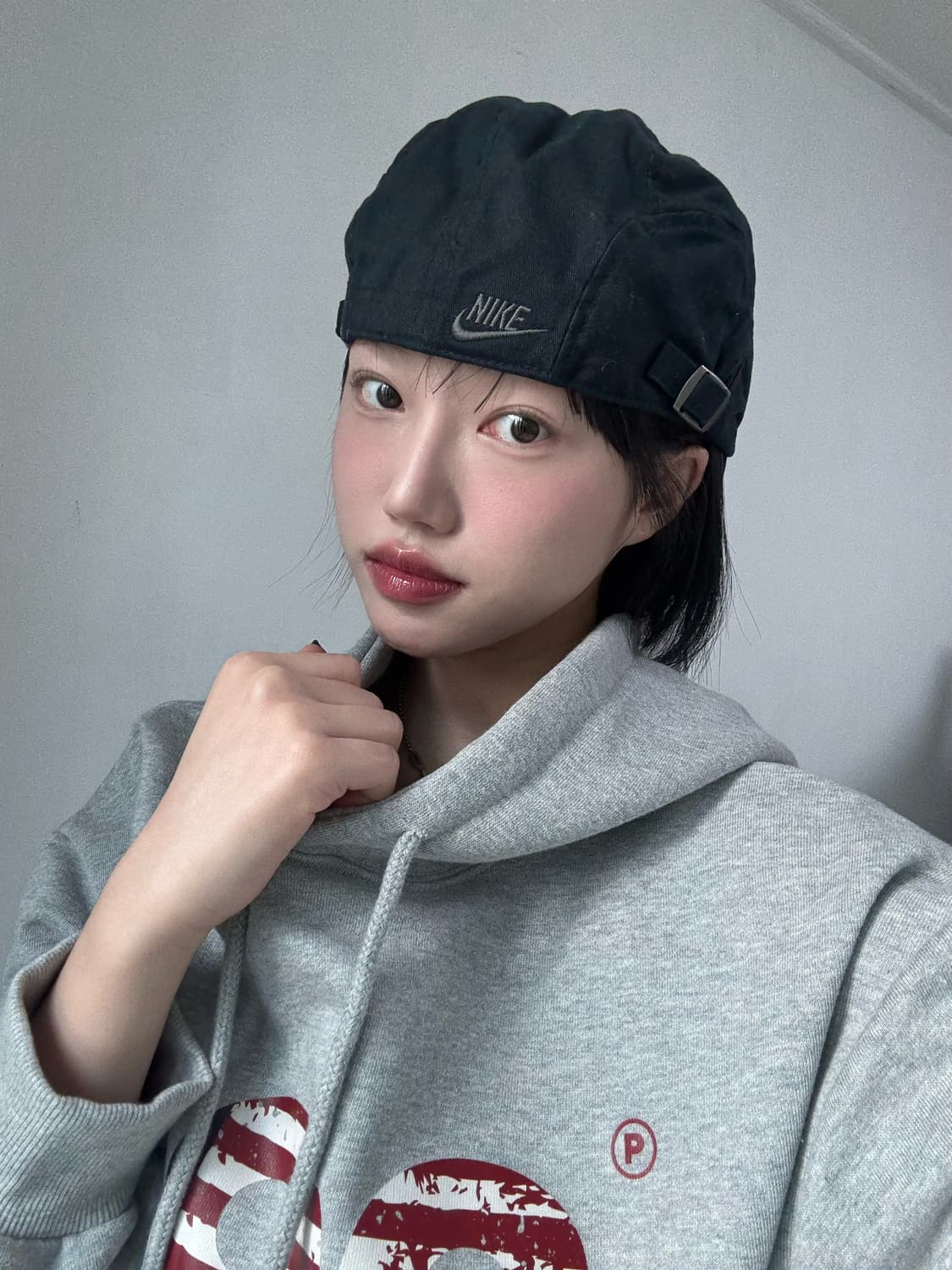 나이키 블랙 로고 헌팅캡 상품이미지2