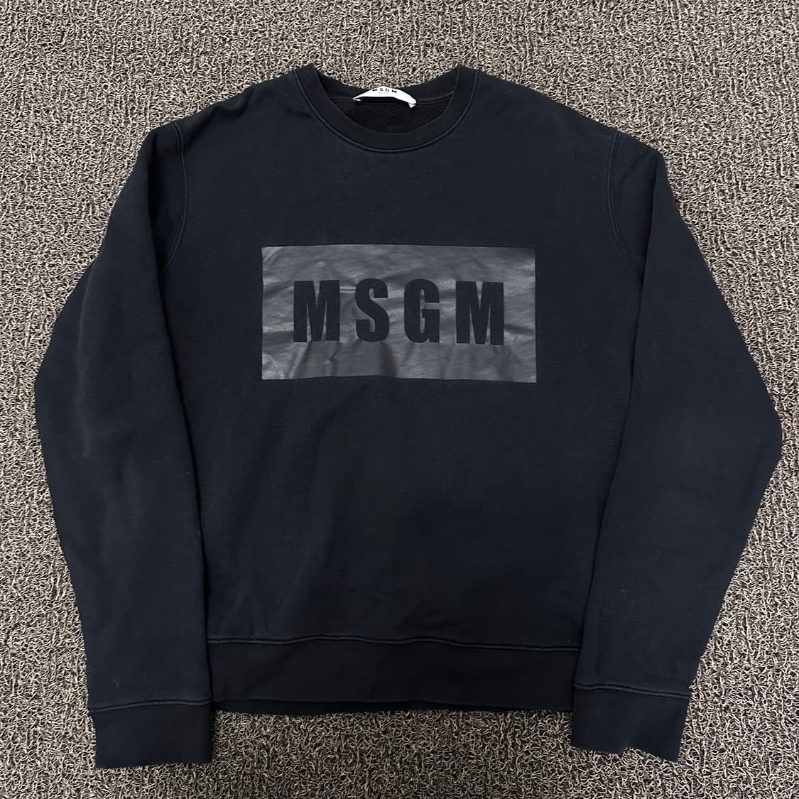 MSGM 로고 맨투맨 블랙 XL 상품이미지1