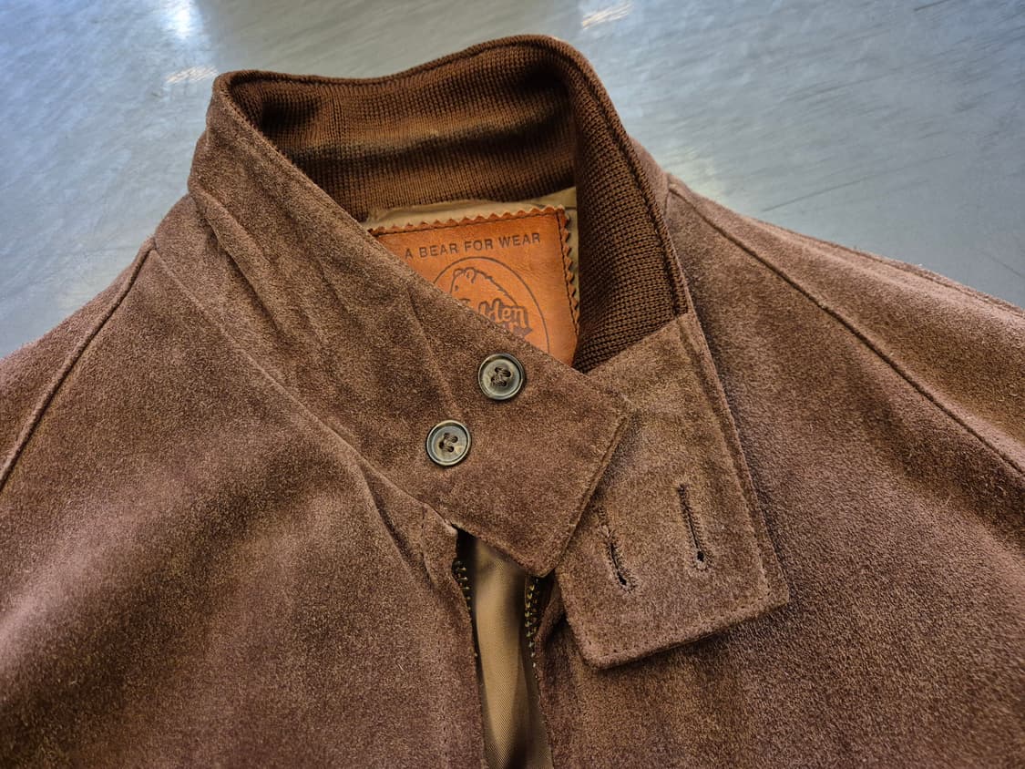 80s Golden bear 스웨이드 해링턴 자켓 상품이미지5