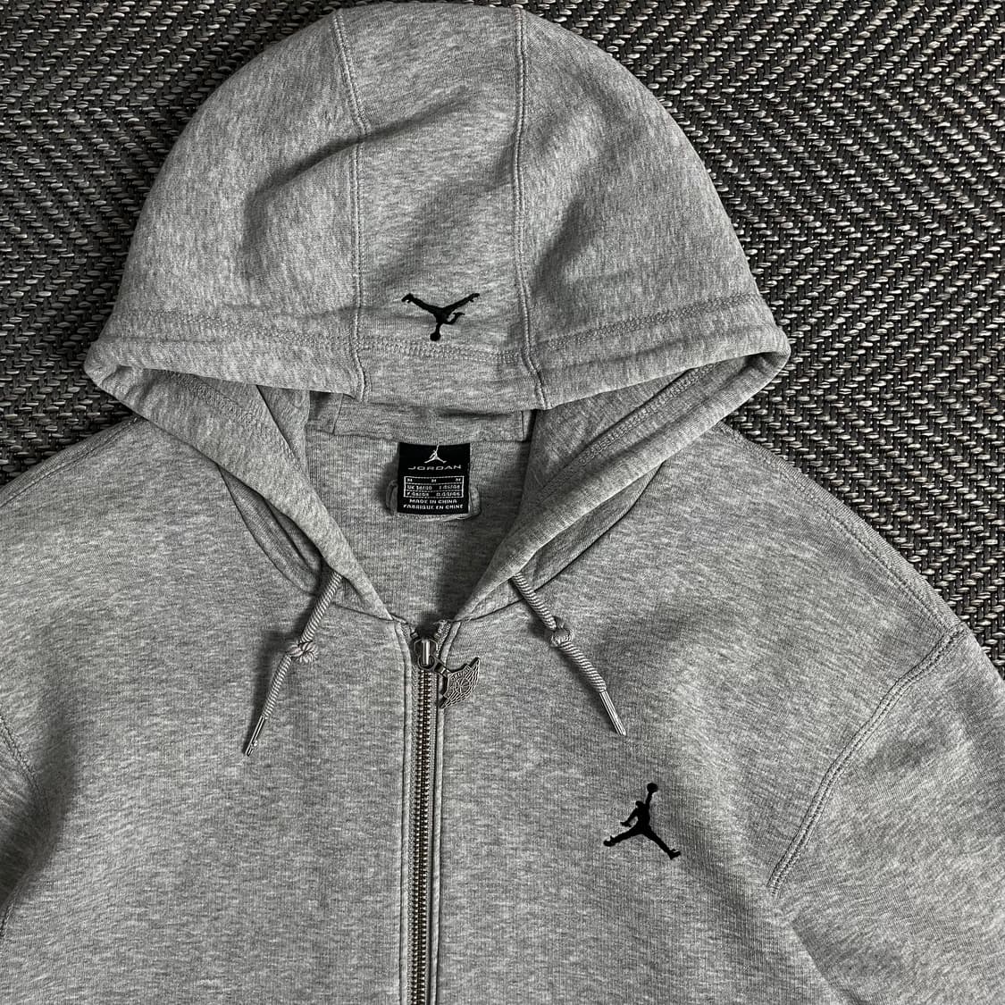 조던 점프맨 로고 그레이 후드 집업y 2943 상품이미지4