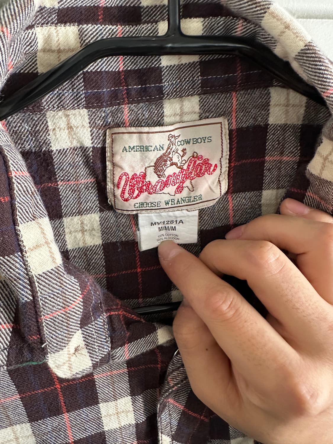 Wrangler 랭글러 웨스턴 체크 셔츠 브라운 상품이미지2