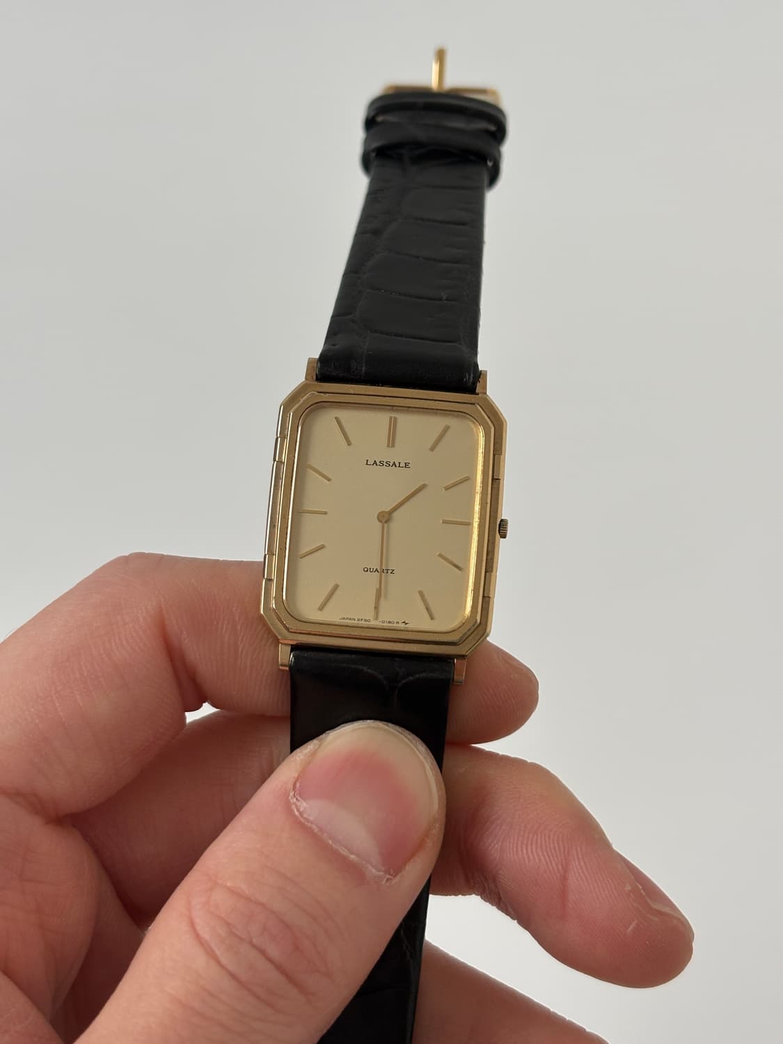 1980s Lassale Ultra-thin Tank Quartz 상품이미지2