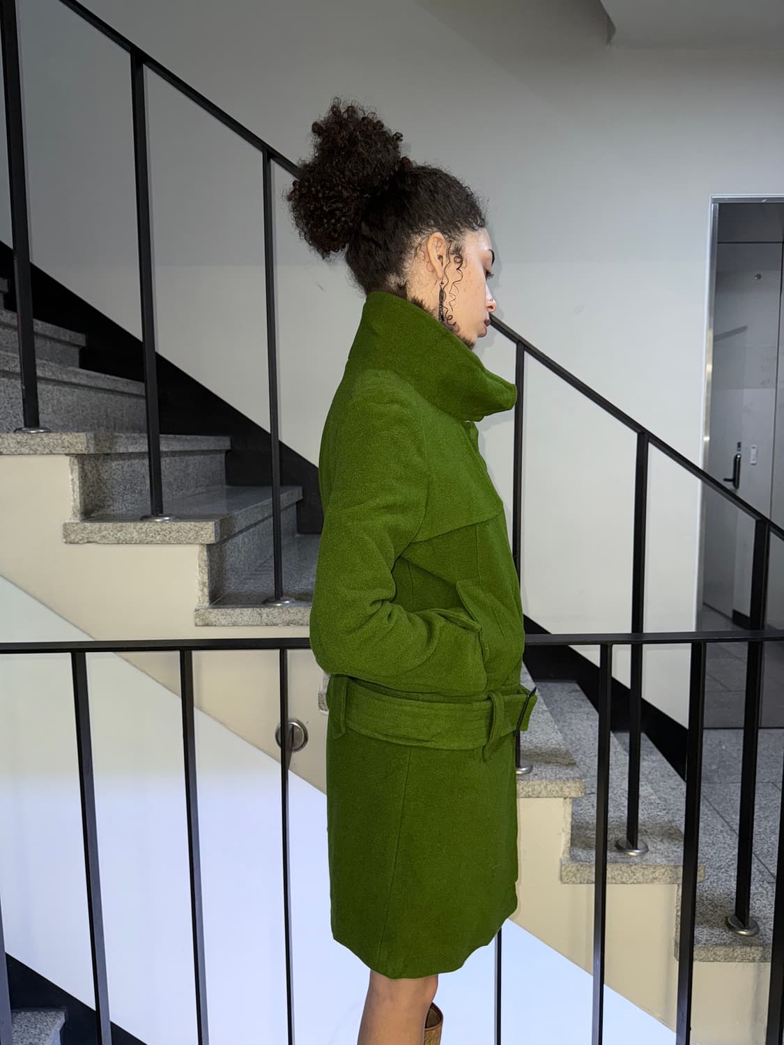 beltted single coat 상품이미지4