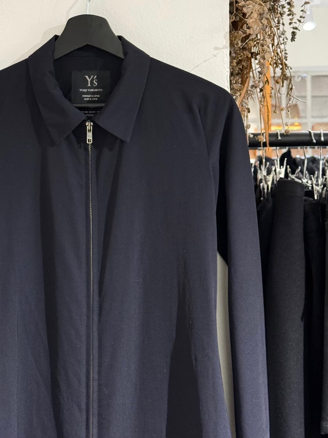 와이즈 다크네이비 울 개버딘 셔츠 집업 자켓 상품이미지3