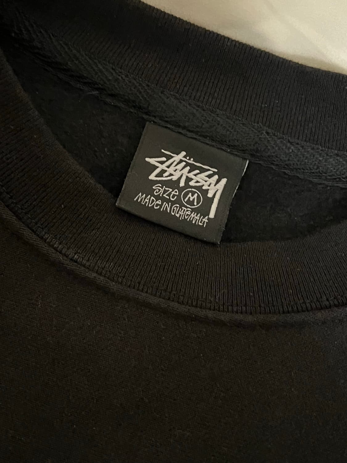 스투시 밀크 크루넥 블랙 기모스웻셔츠 맨투맨 M 상품이미지2