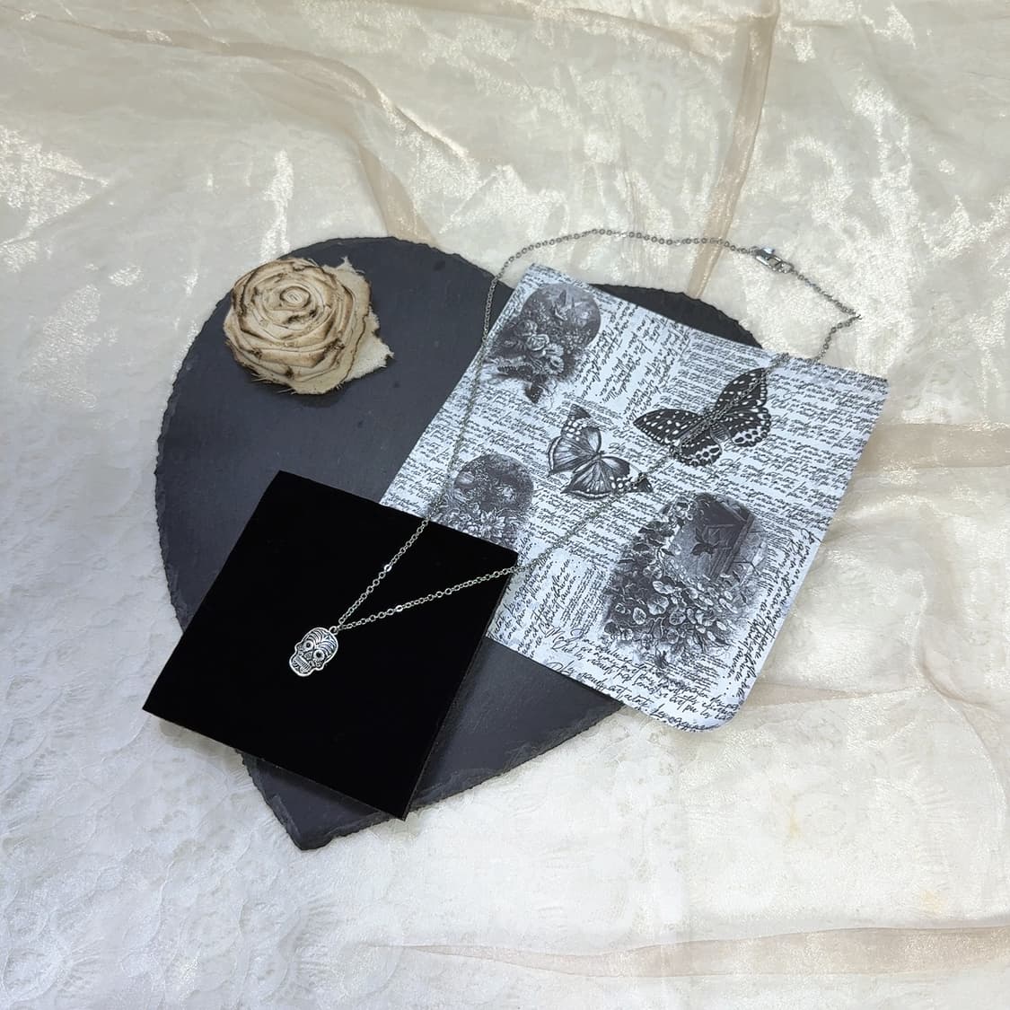 빈티지 고딕 해골 목걸이 상품이미지2