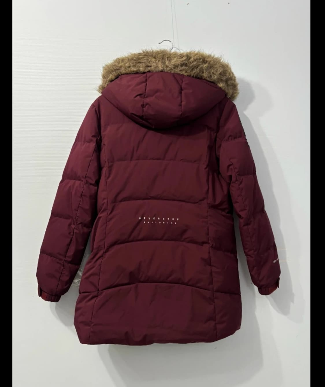 노스페이스 여성 패딩 L/95 버건디 상품이미지7