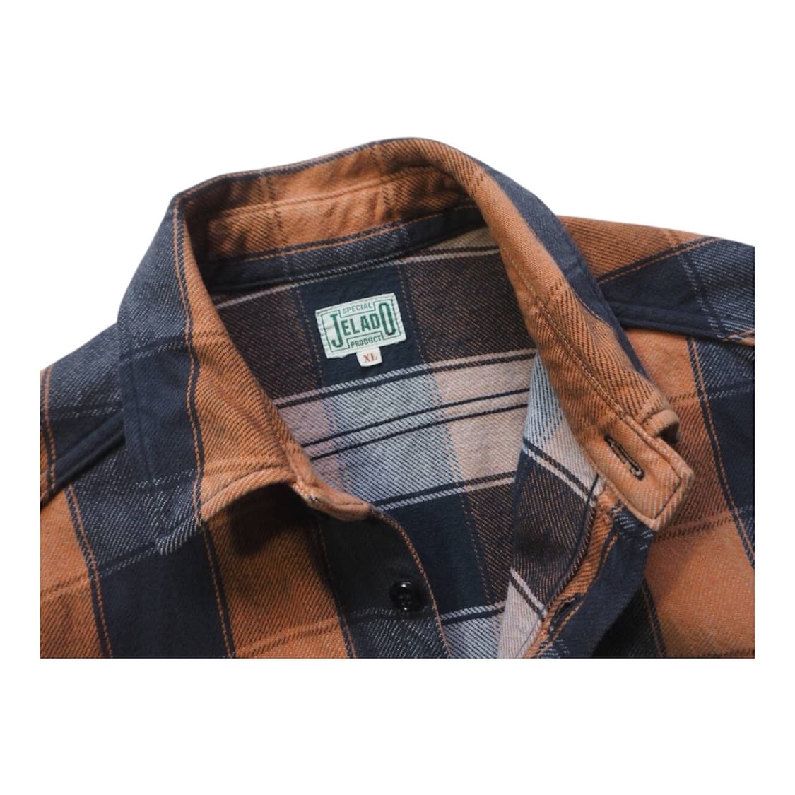 제라도 플란넬 체크 셔츠 오렌지/차콜 XL (105) 상품이미지4