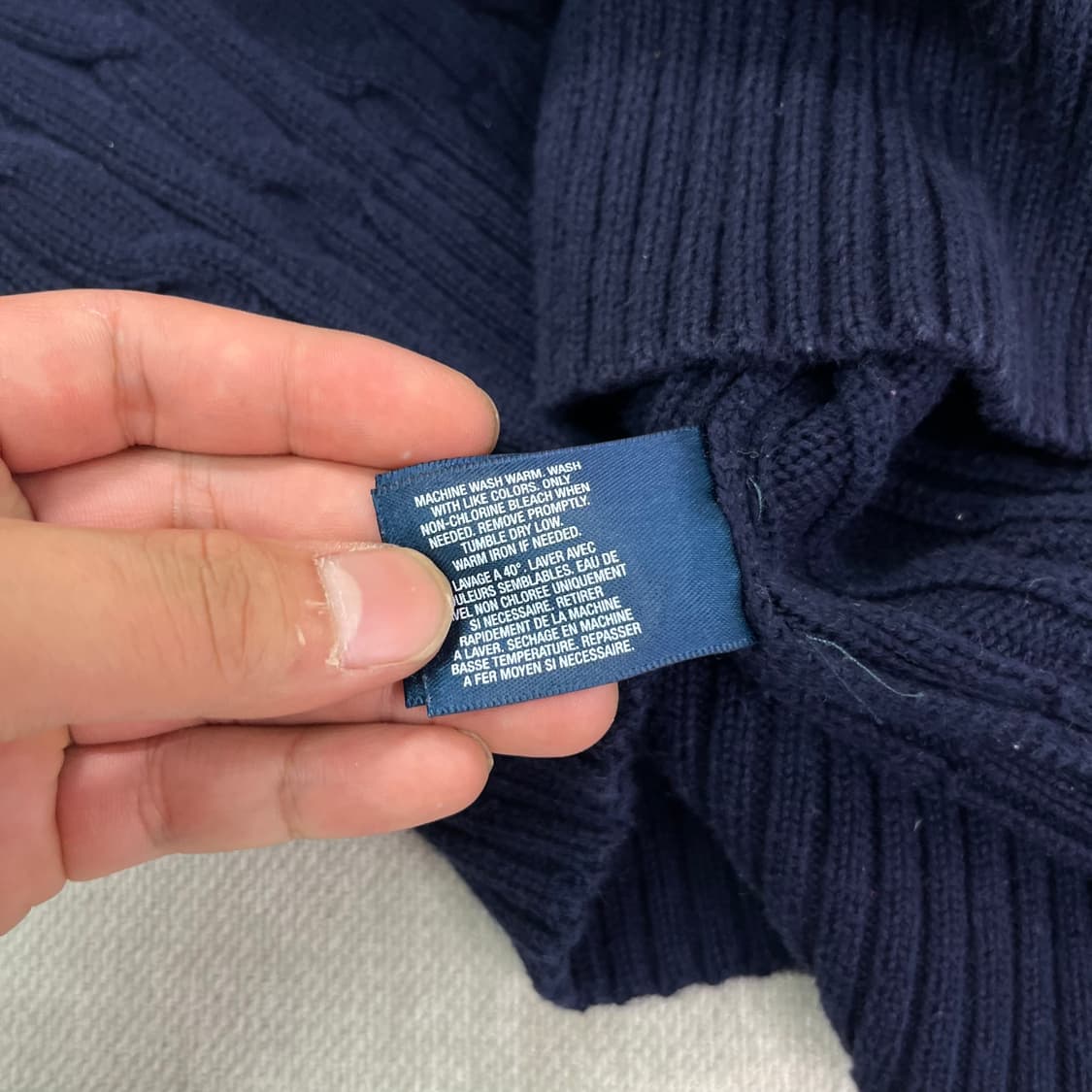 W 95 폴로 랄프로렌 꽈배기 후드 니트 상품이미지5