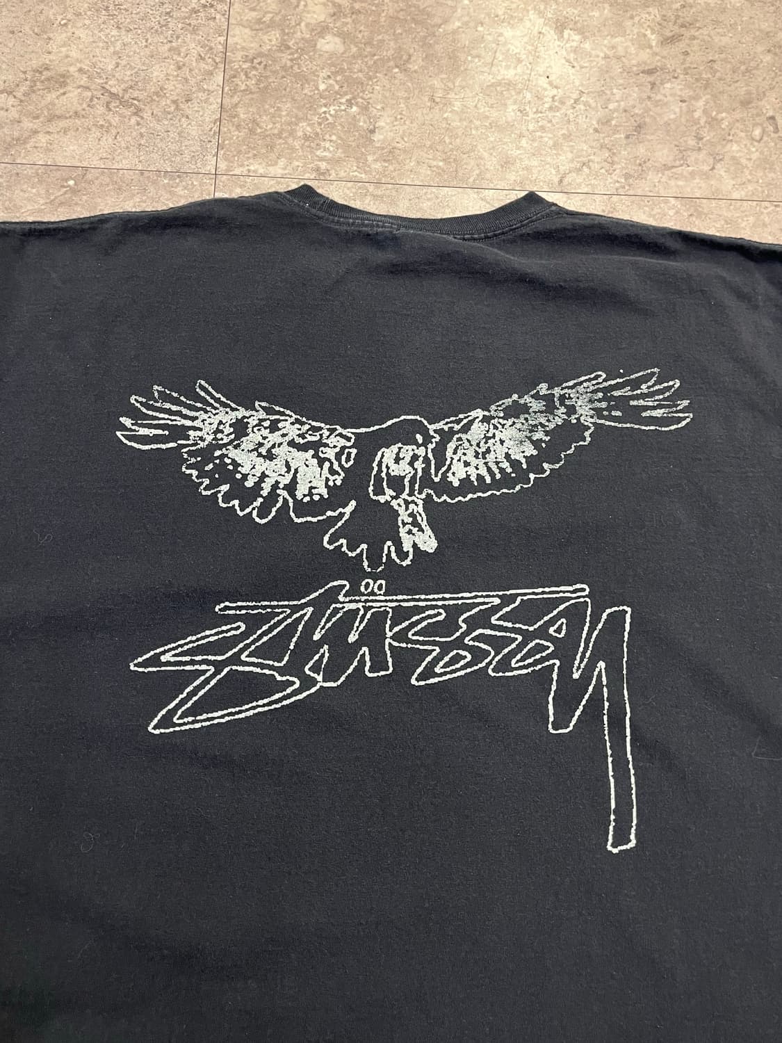 스투시 윙스팬 반팔티 블랙 2XL #csz3819 상품이미지8