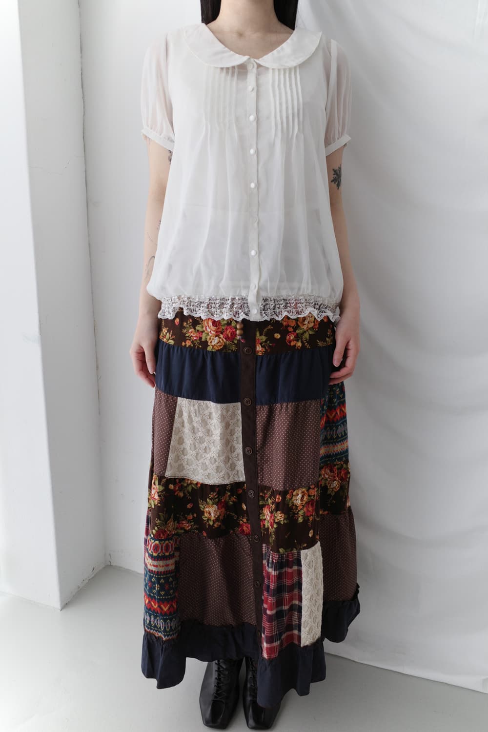 check flower patch skirt 상품이미지8