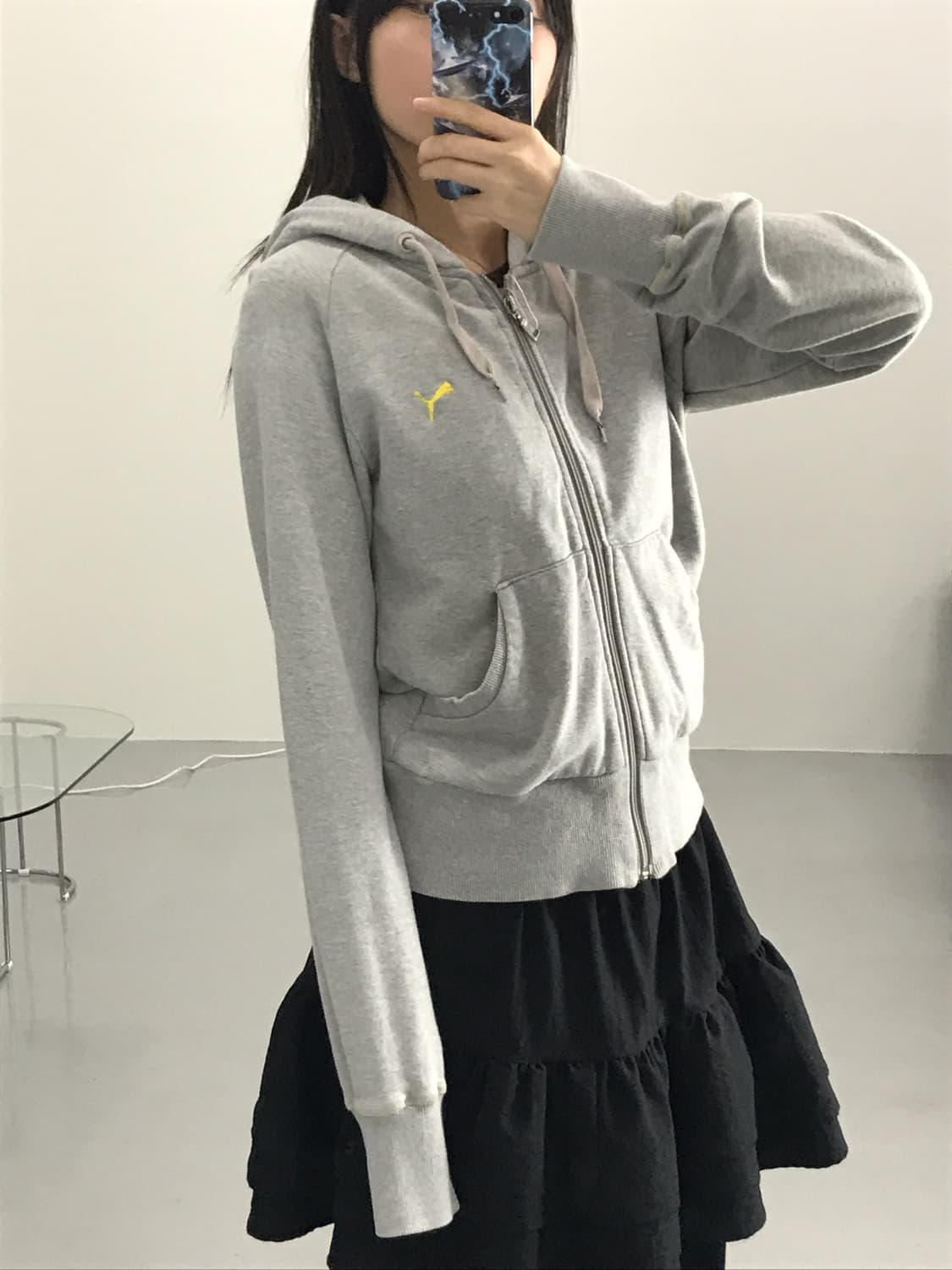 Puma Gray Zip Up Hoodies 상품이미지4