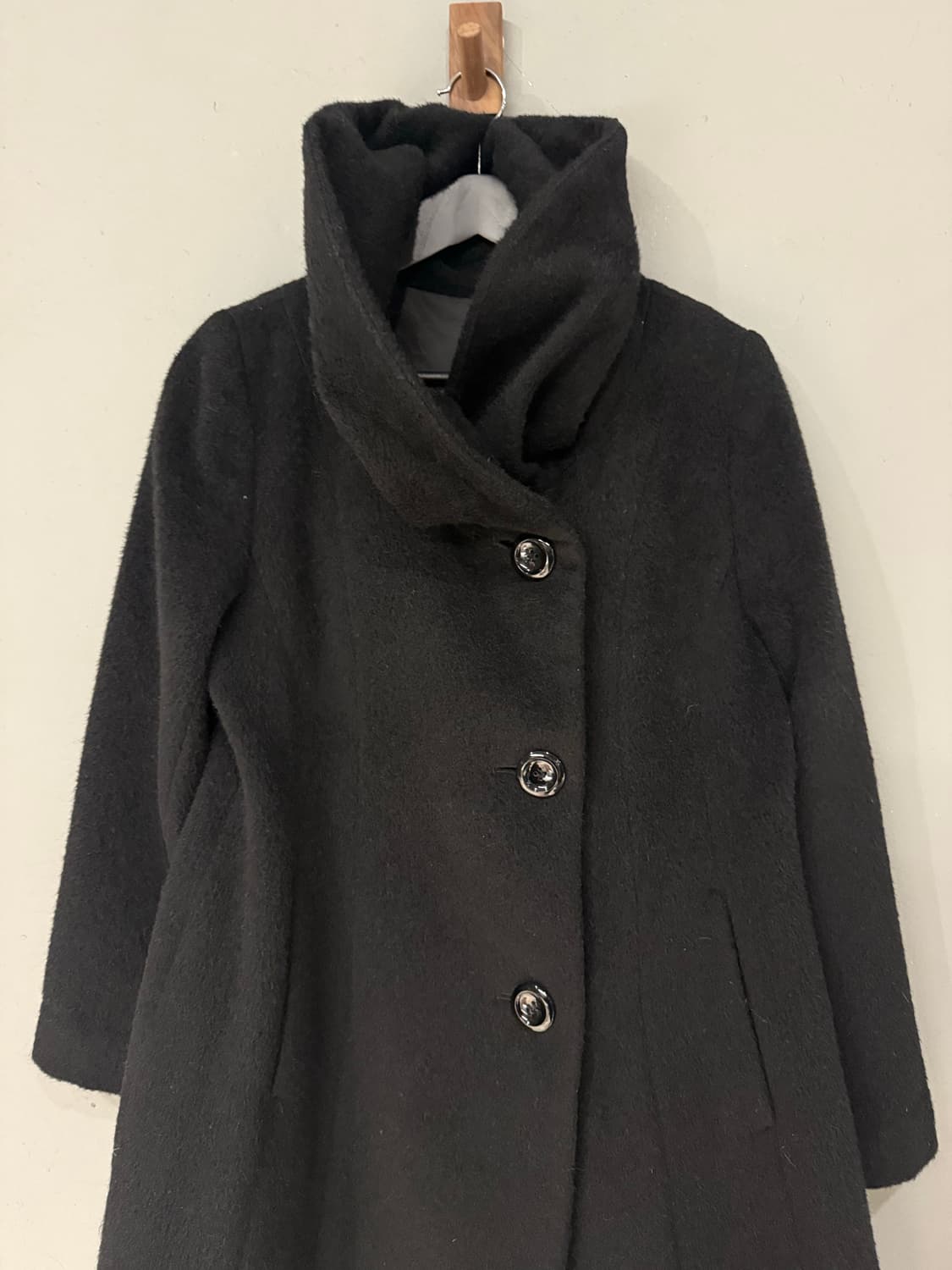 High-neck collar big button coat 상품이미지6