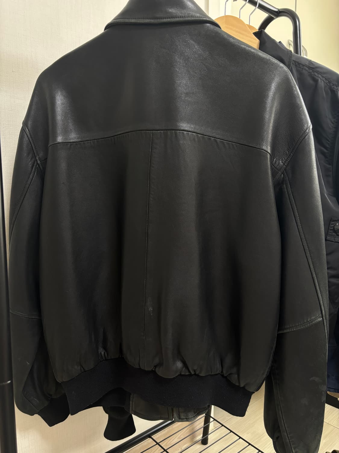 골든베어 레더 봄버 자켓 상품이미지2