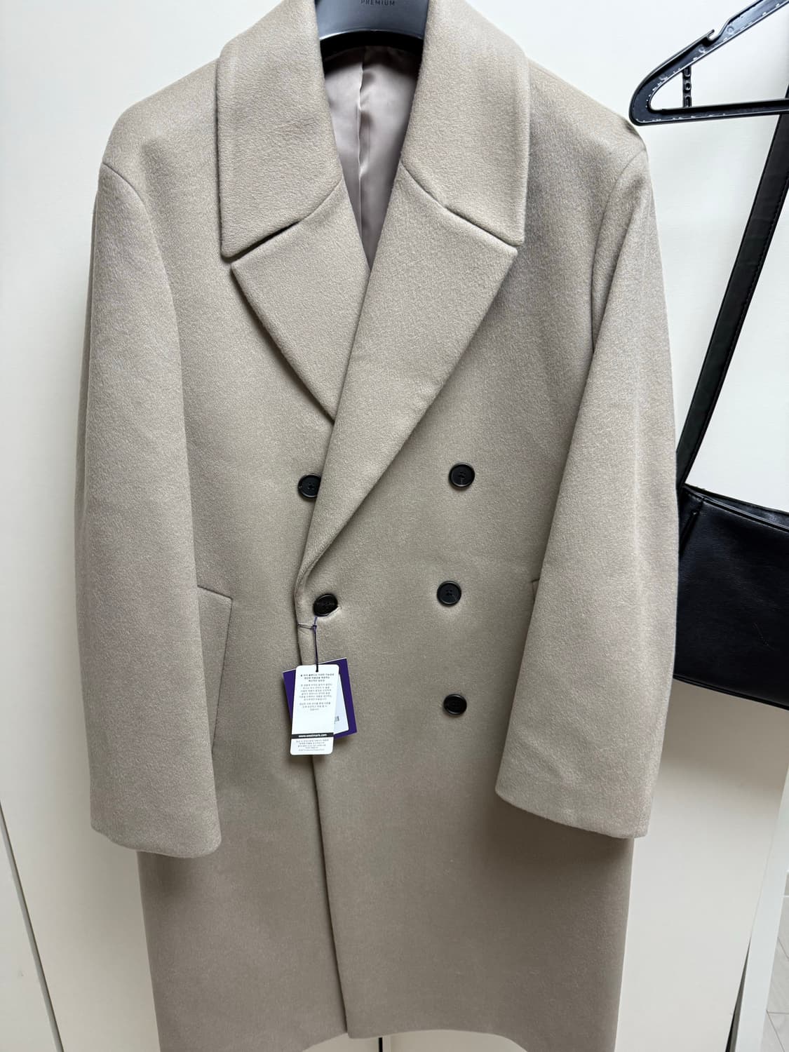 무신사 스탠다드 프리미엄 캐시미어 20 울 80 더블 코트 M 새상품 상품이미지1