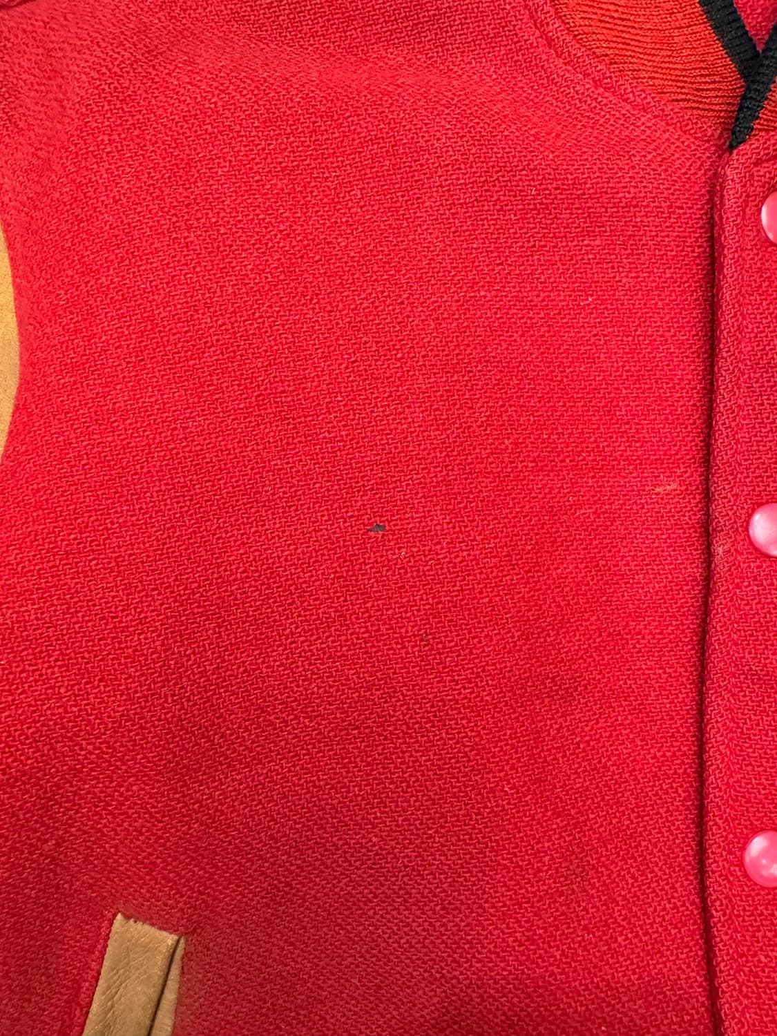 OS)Japanese vintage 레드/브라운 바시티 자켓 상품이미지4