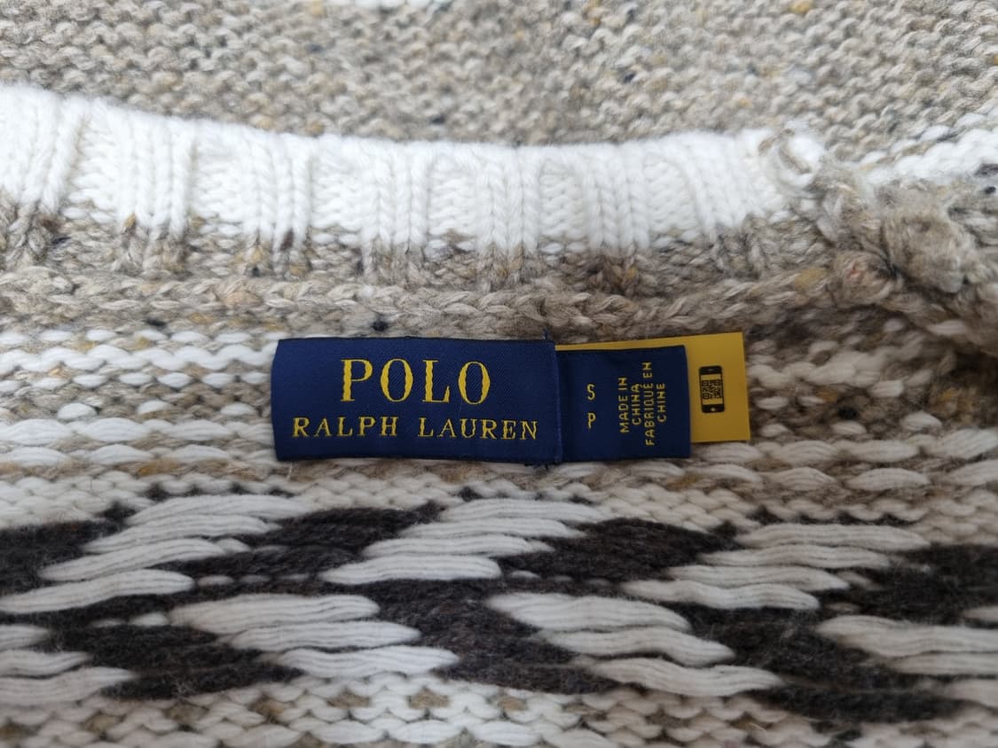 여성 레어 2022 폴로 QR인증 인타르시아 울 블렌드 긴팔 스웨터 니트 상품이미지9